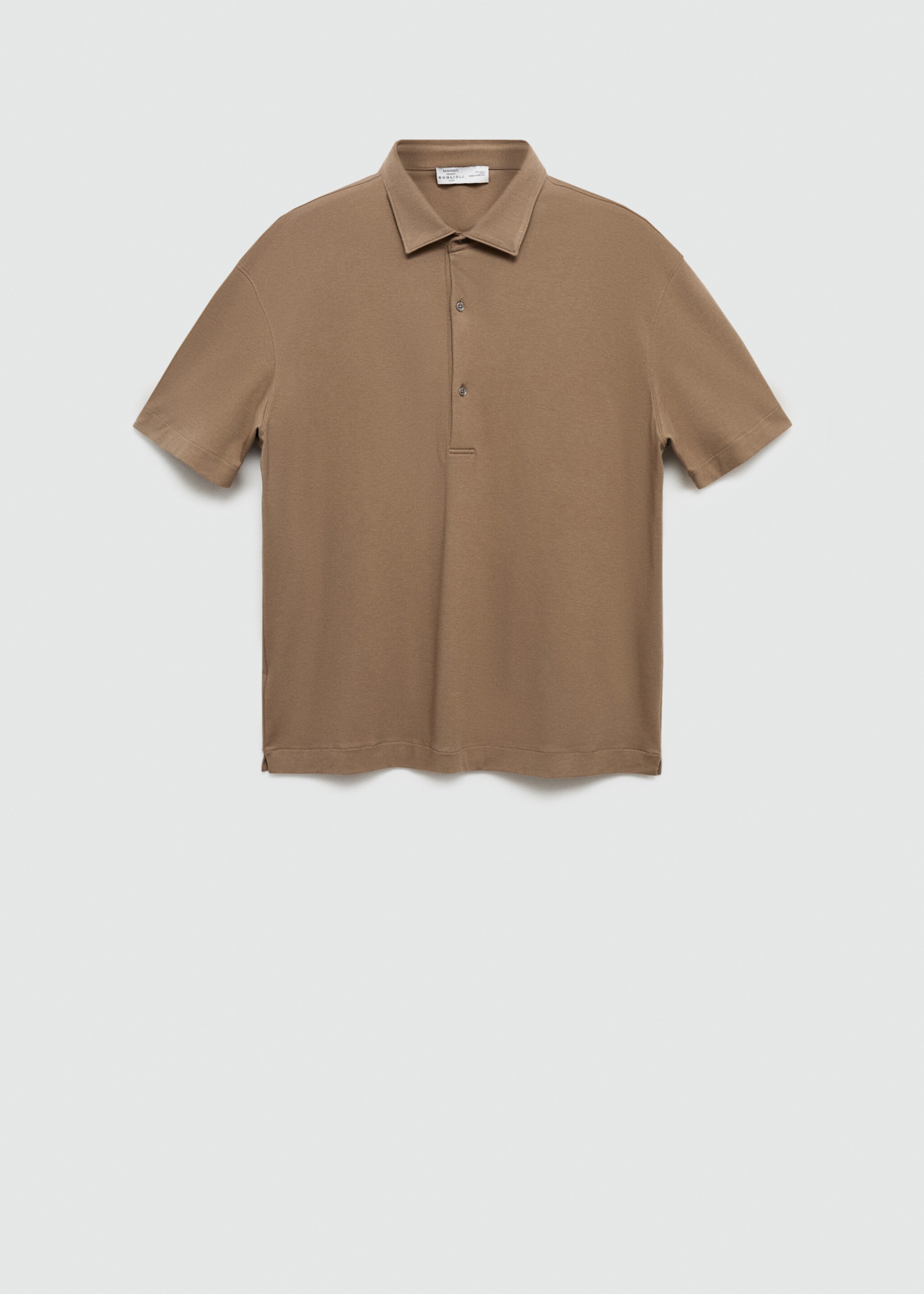 100% cotton slim-fit polo shirt - Article without model, Medium Green. Ref: 67057929-00.