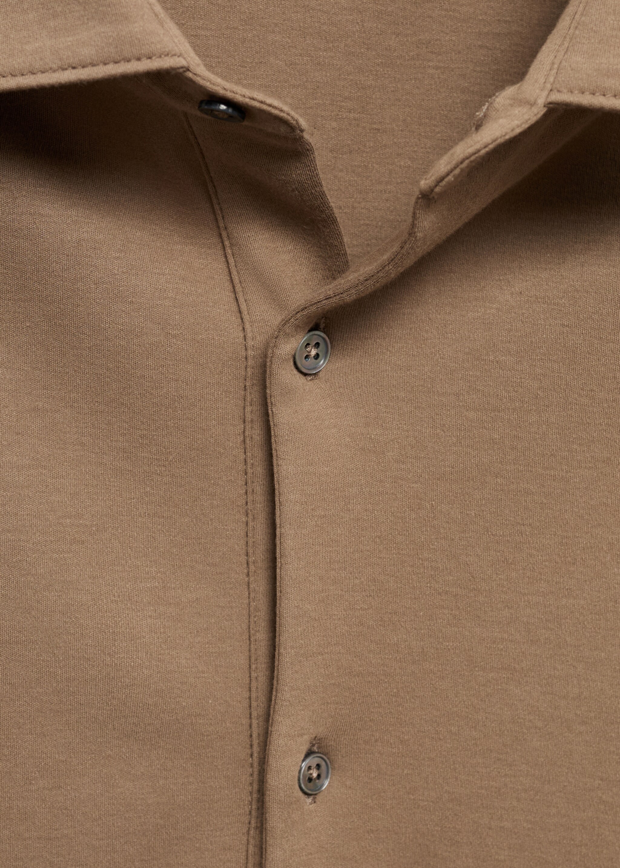 100% cotton slim-fit polo shirt - Details of the article 8, Medium Green. Ref: 67057929-00.