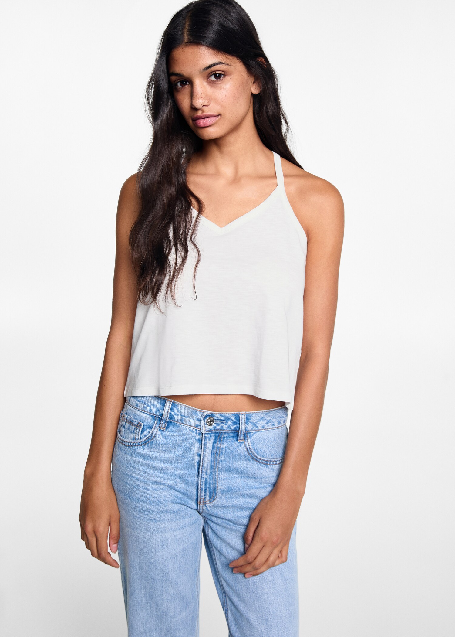 Strap cotton T-shirt - Medium plane