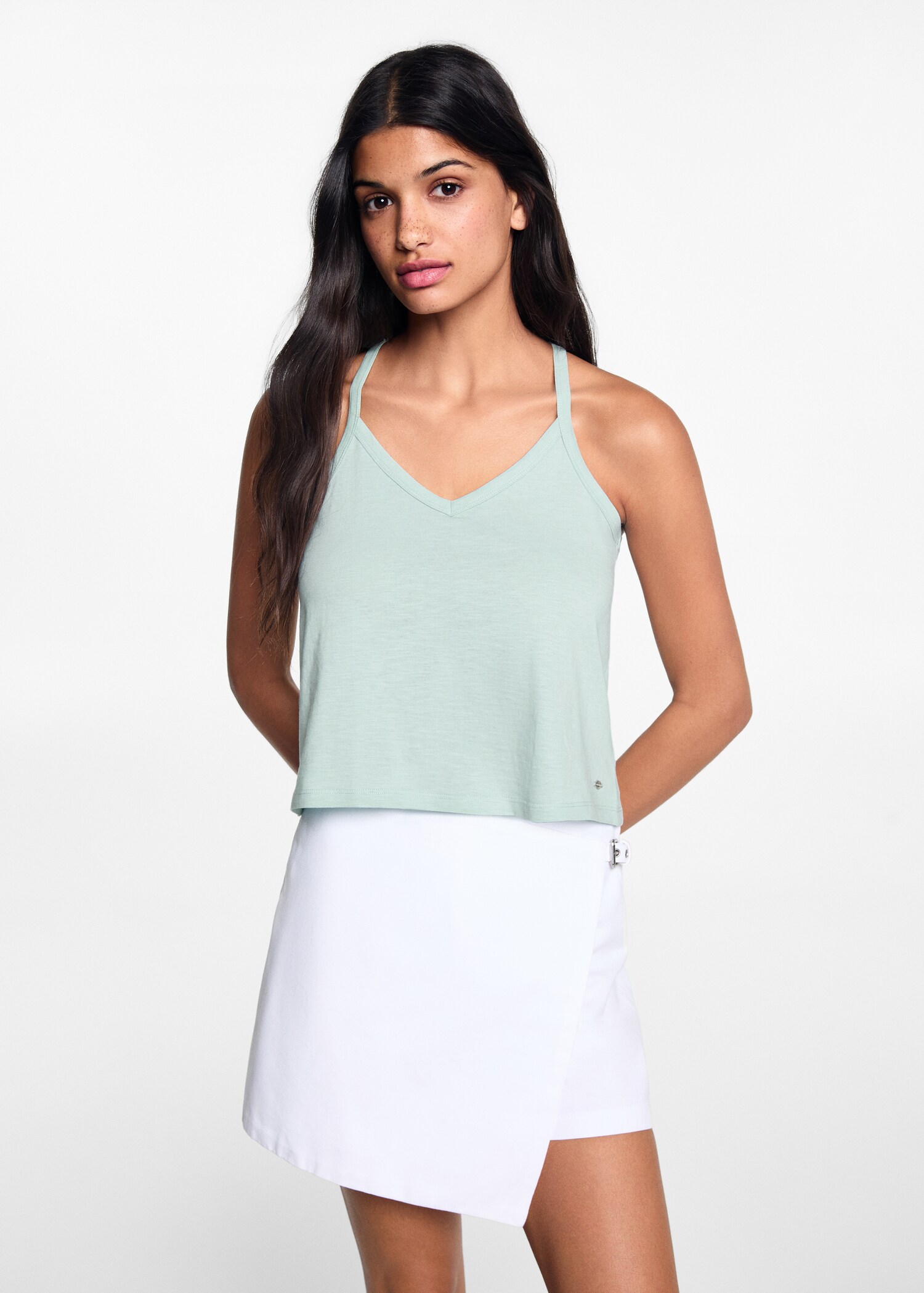 Strap cotton T-shirt - Medium plane
