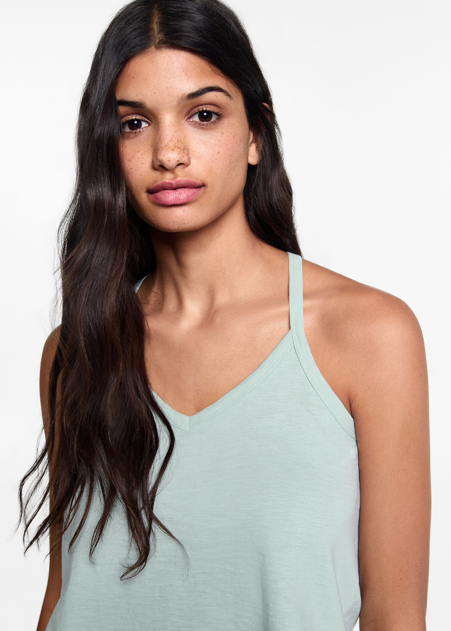 Strap cotton T-shirt - Details of the article 1