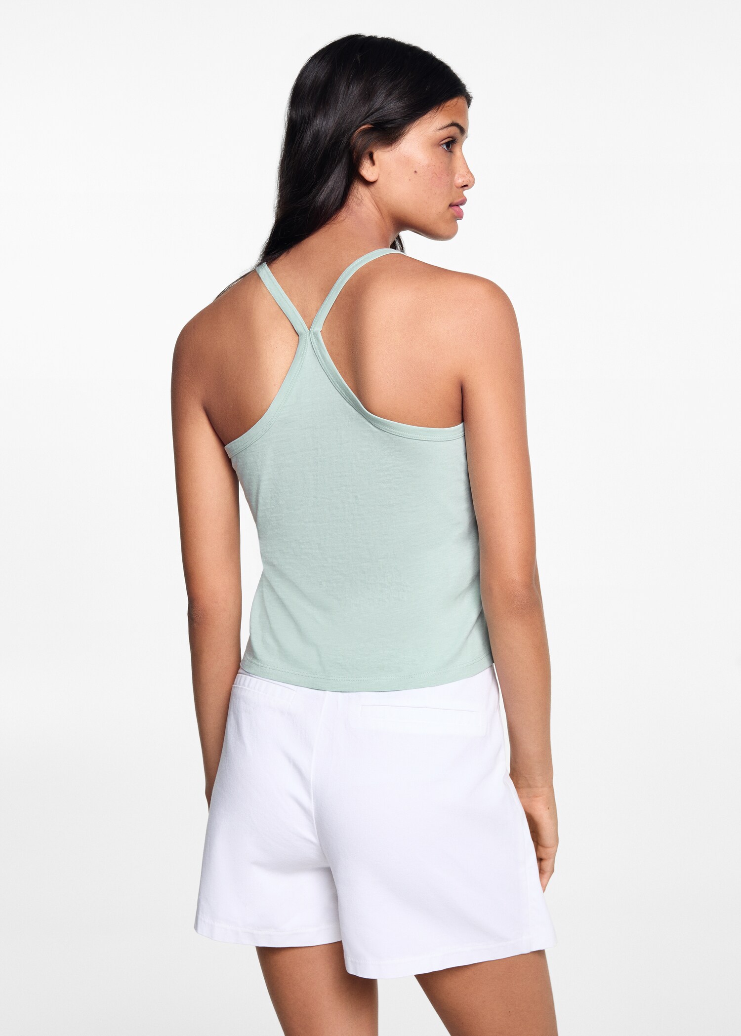 Strap cotton T-shirt - Reverse of the article
