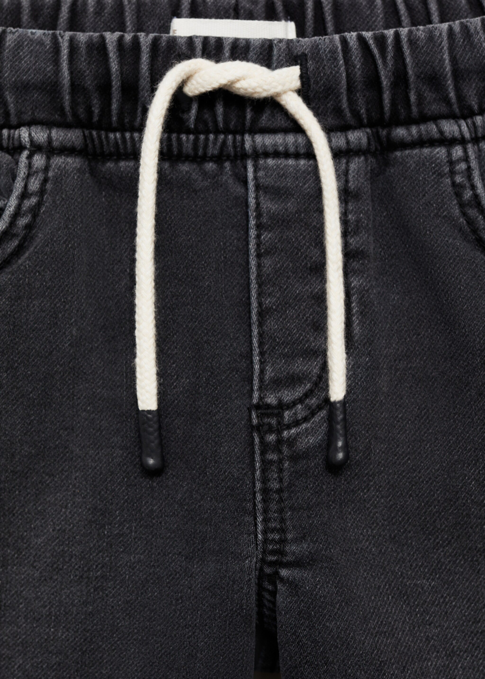 Elastic waist denim Bermuda shorts - Details of the article 8