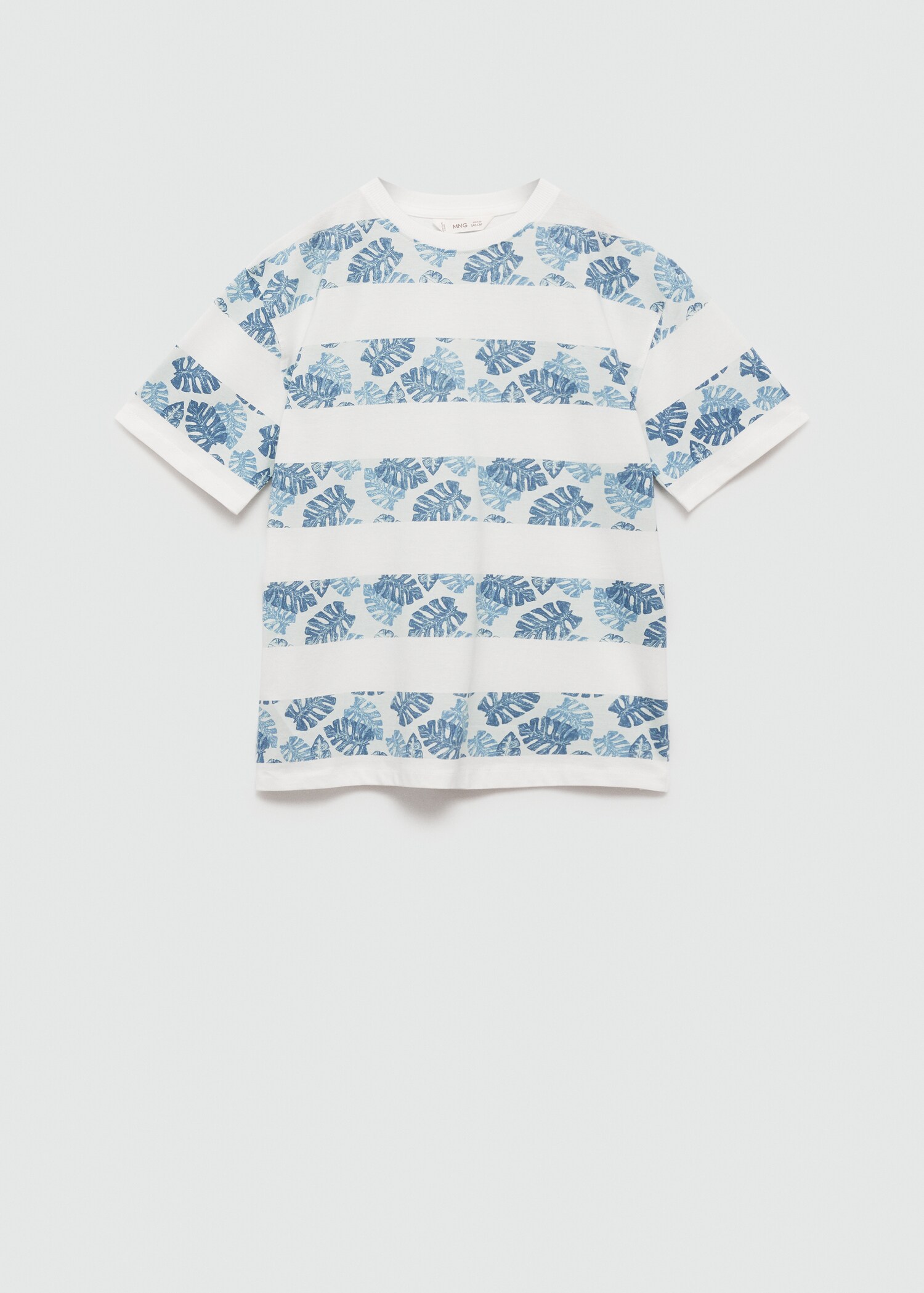 T-Shirt mit Blattaufdruck - Artikel ohne Model