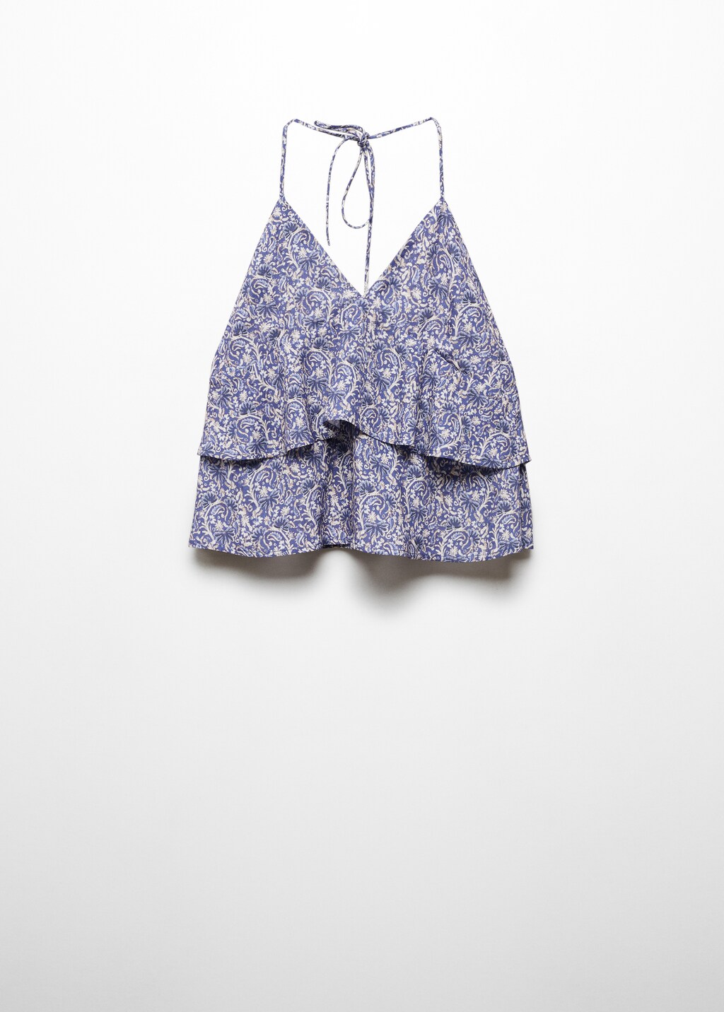 Printed ruffle top - Teen Girl | MANGO OUTLET USA