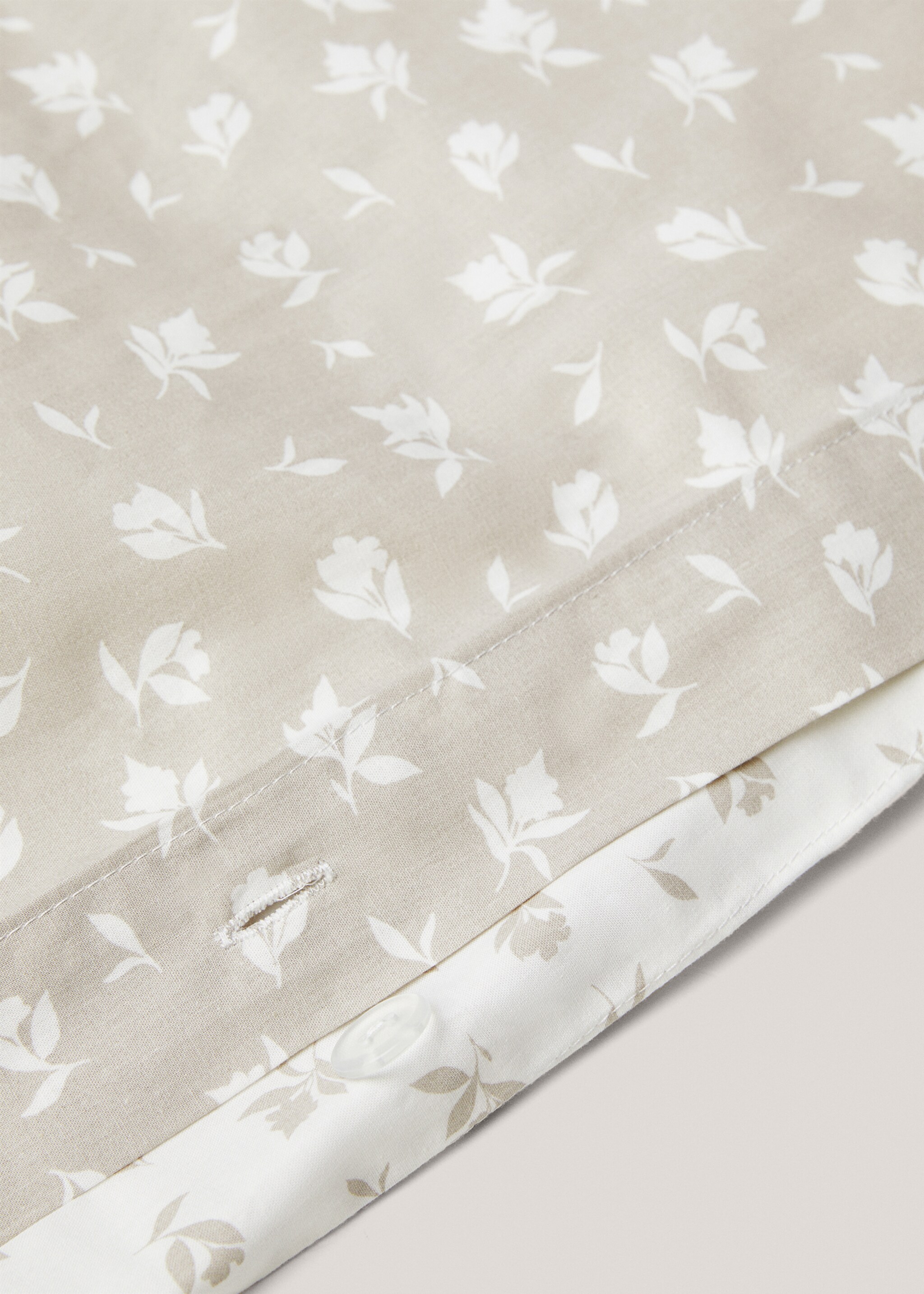 Vendbart dynetrekk i bomull med blomsterdesign, seng 150/160 cm - Artikkeldetalj 1