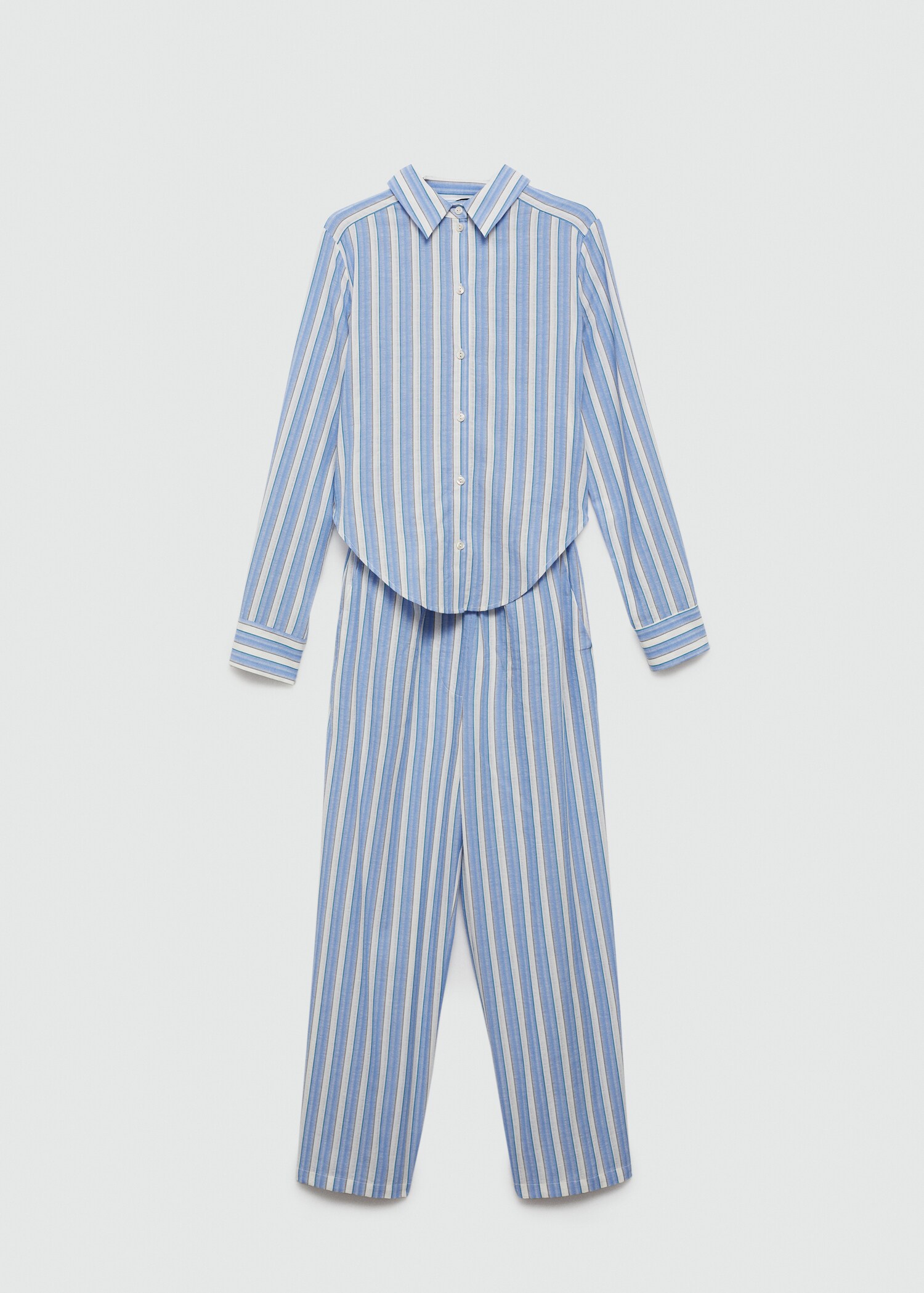 Randig jumpsuit skjortstil - Artikel utan modell