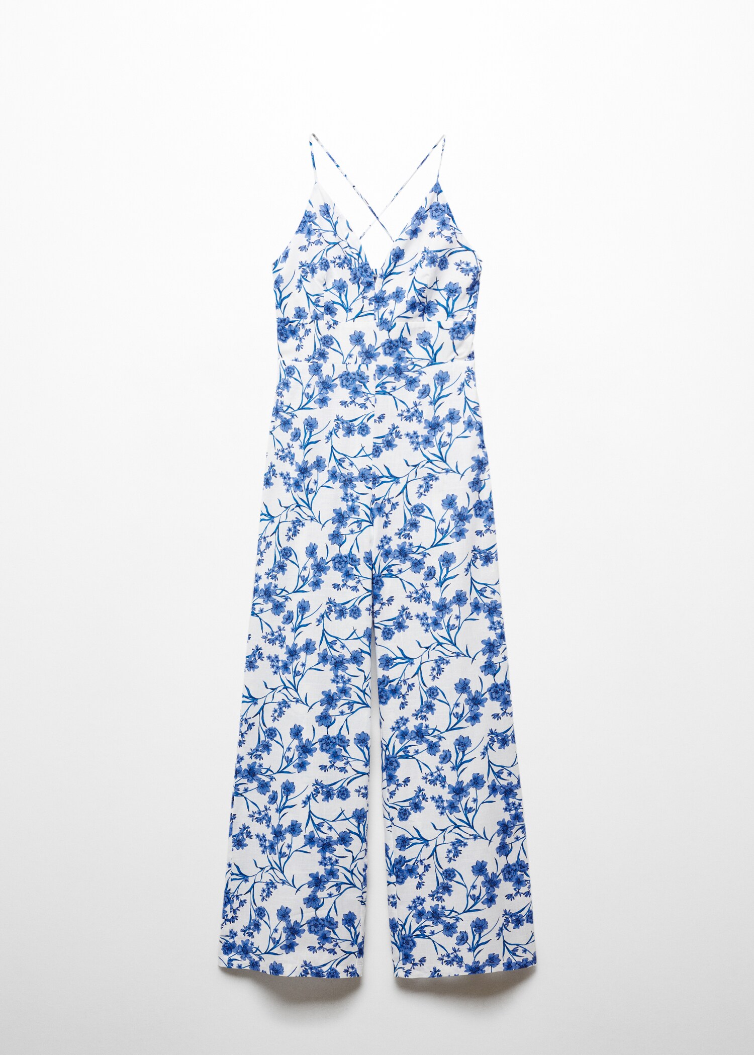Floral-print cotton jumpsuit - Article without model