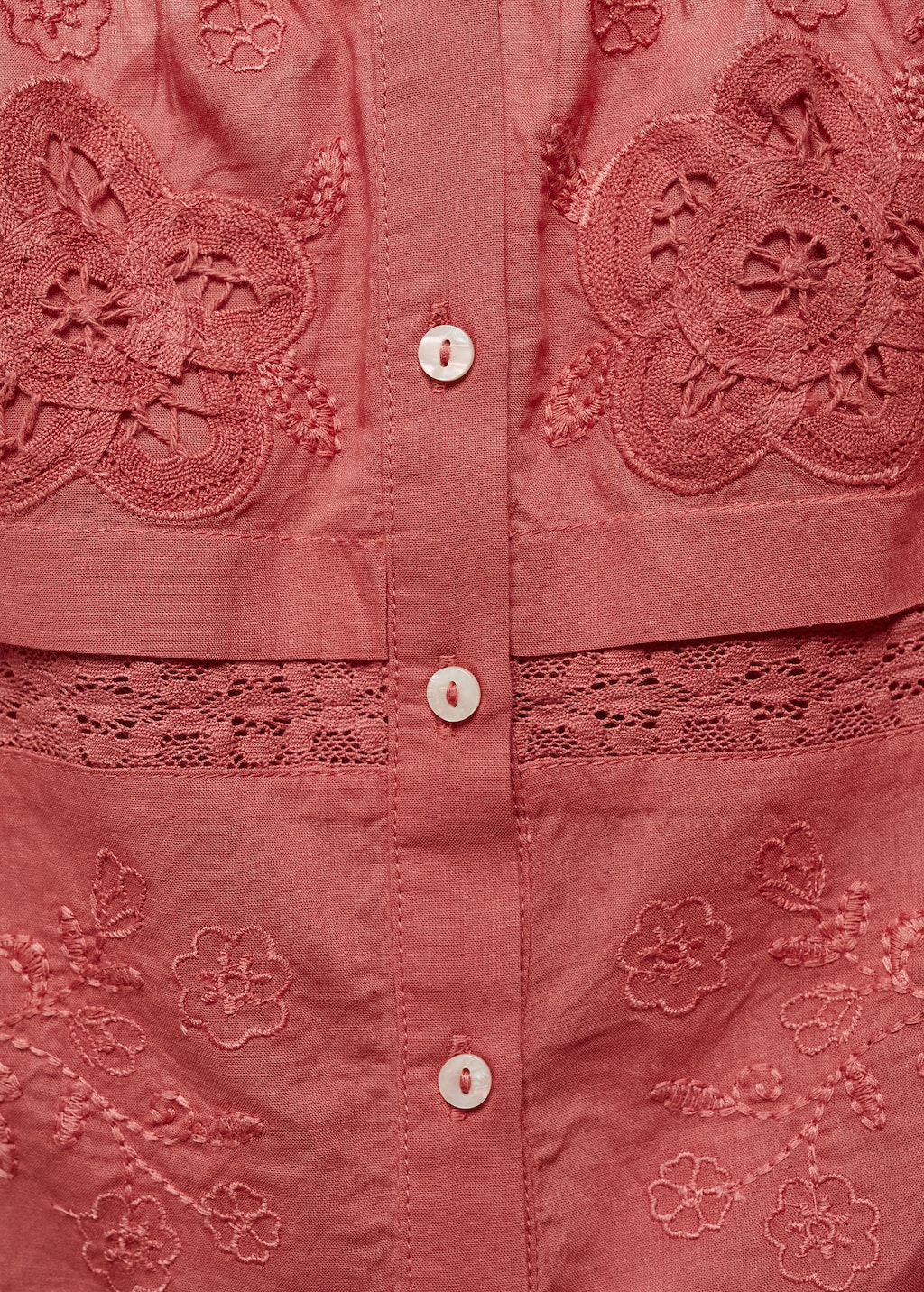 【新品未使用】Organdy Embroider Tops Embroidered Notched Top – Olive Ave