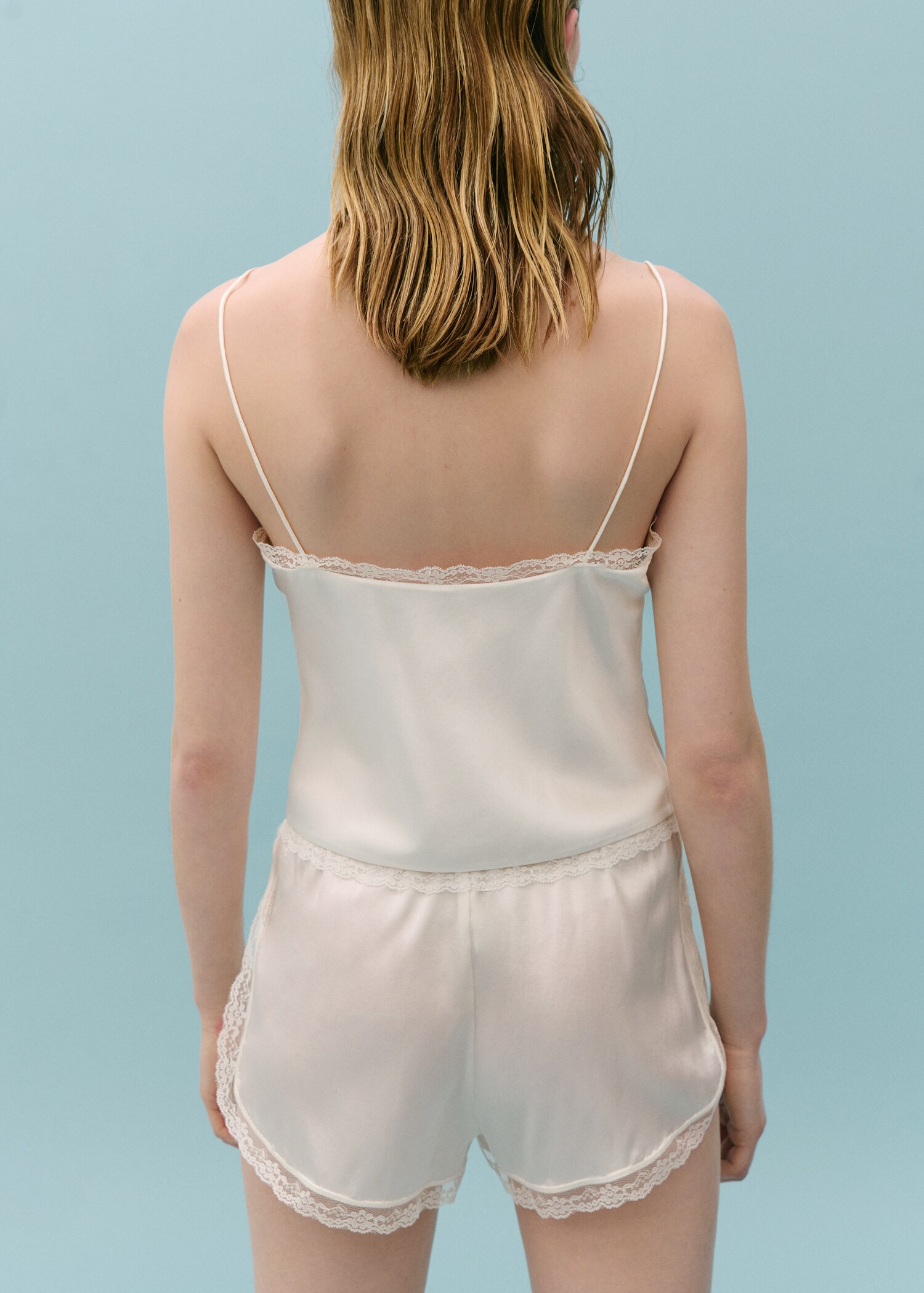 Short style lingerie soie - Verso de l’article