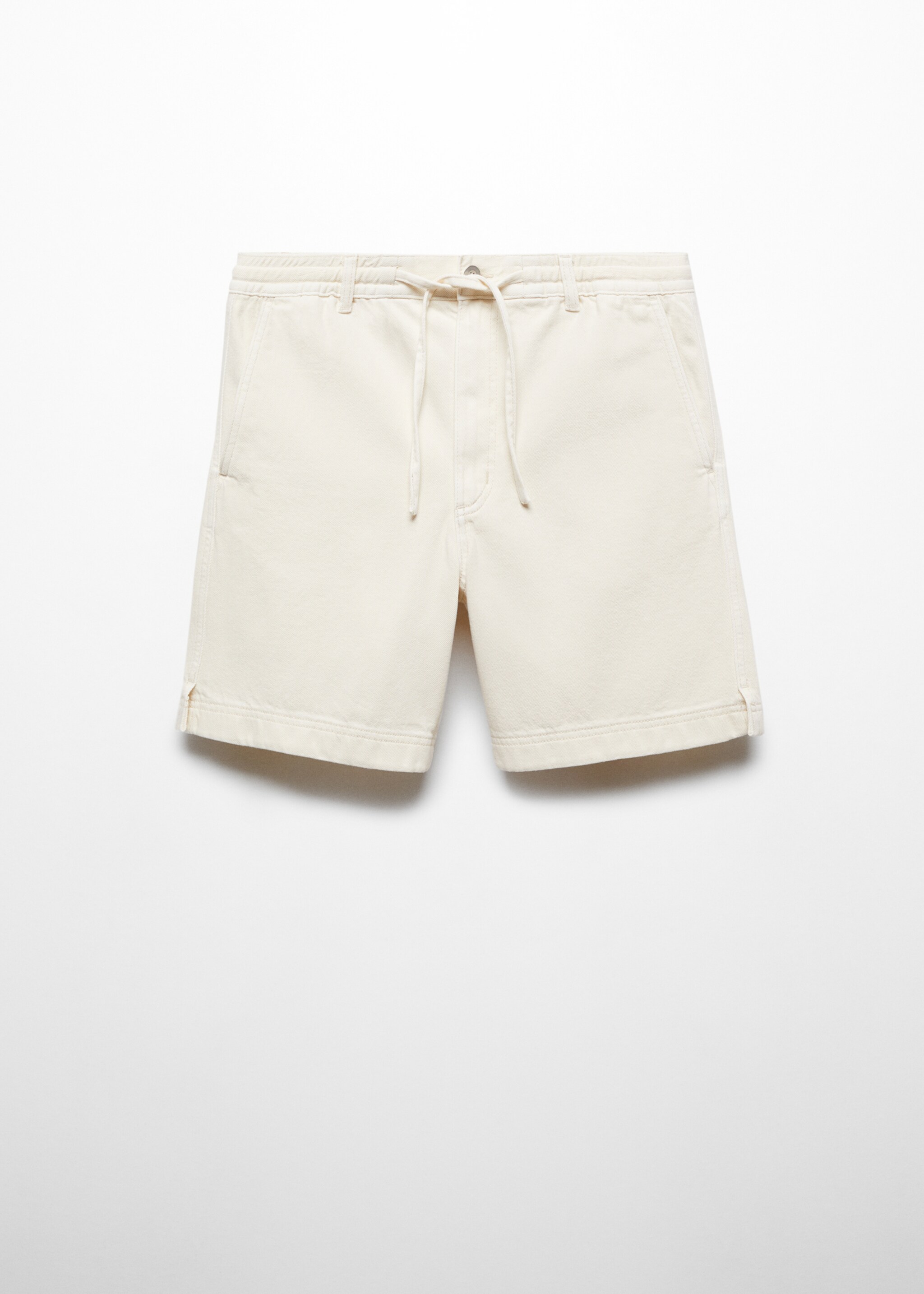 100% cotton bermuda shorts with drawstring - Article without model