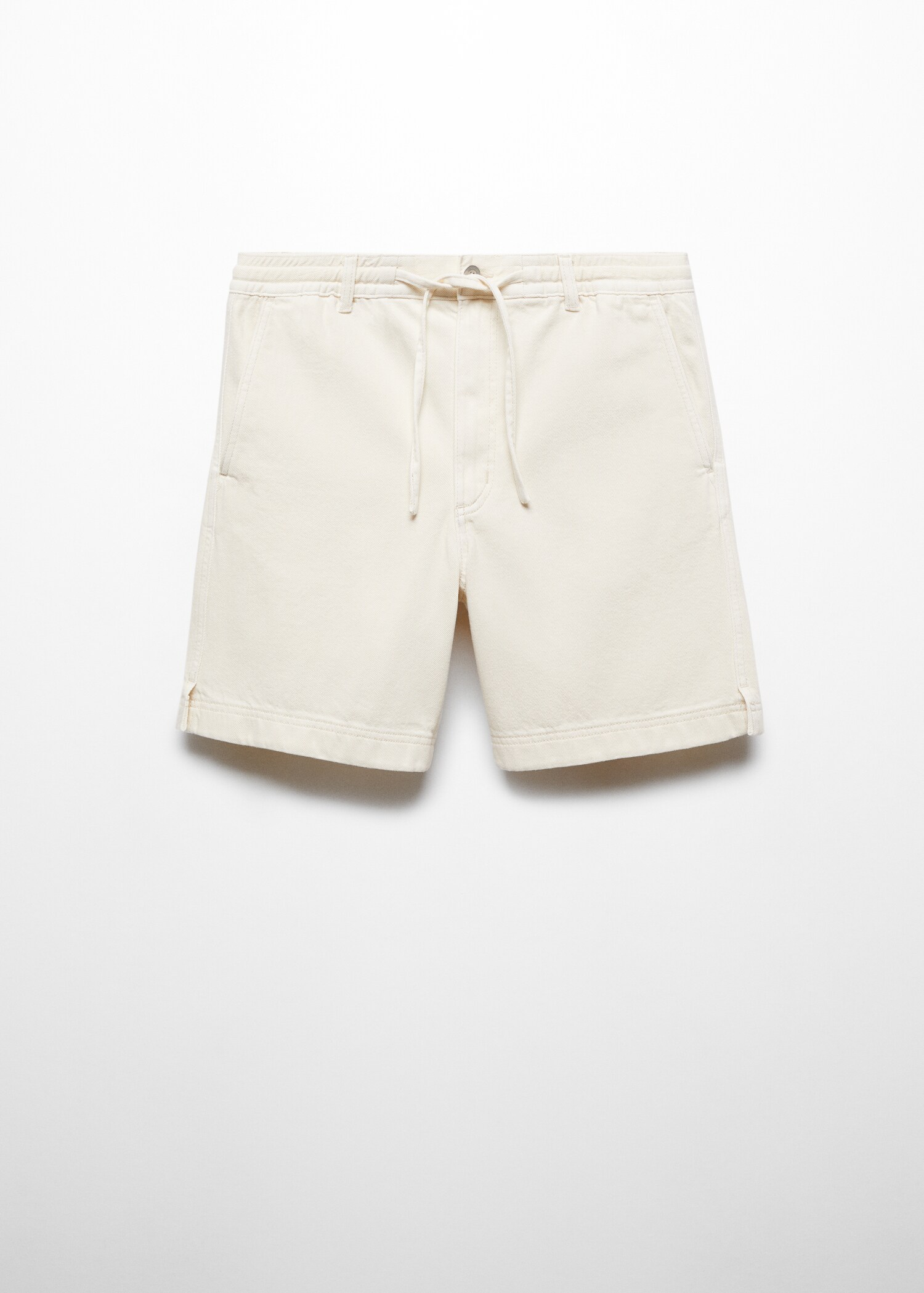 100% cotton bermuda shorts with drawstring - Article without model