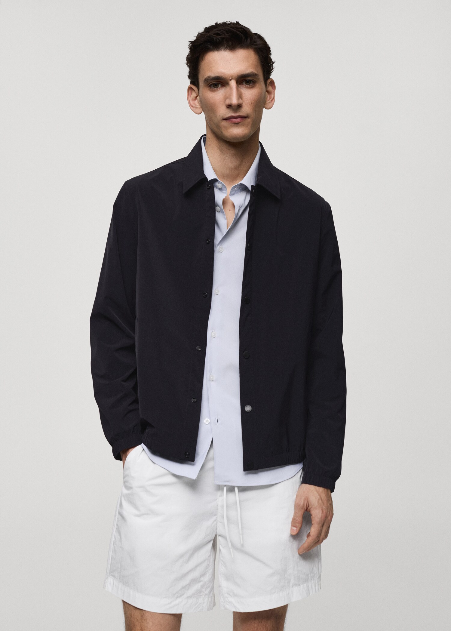 Lightweight water-repellent overshirt - Medium plane