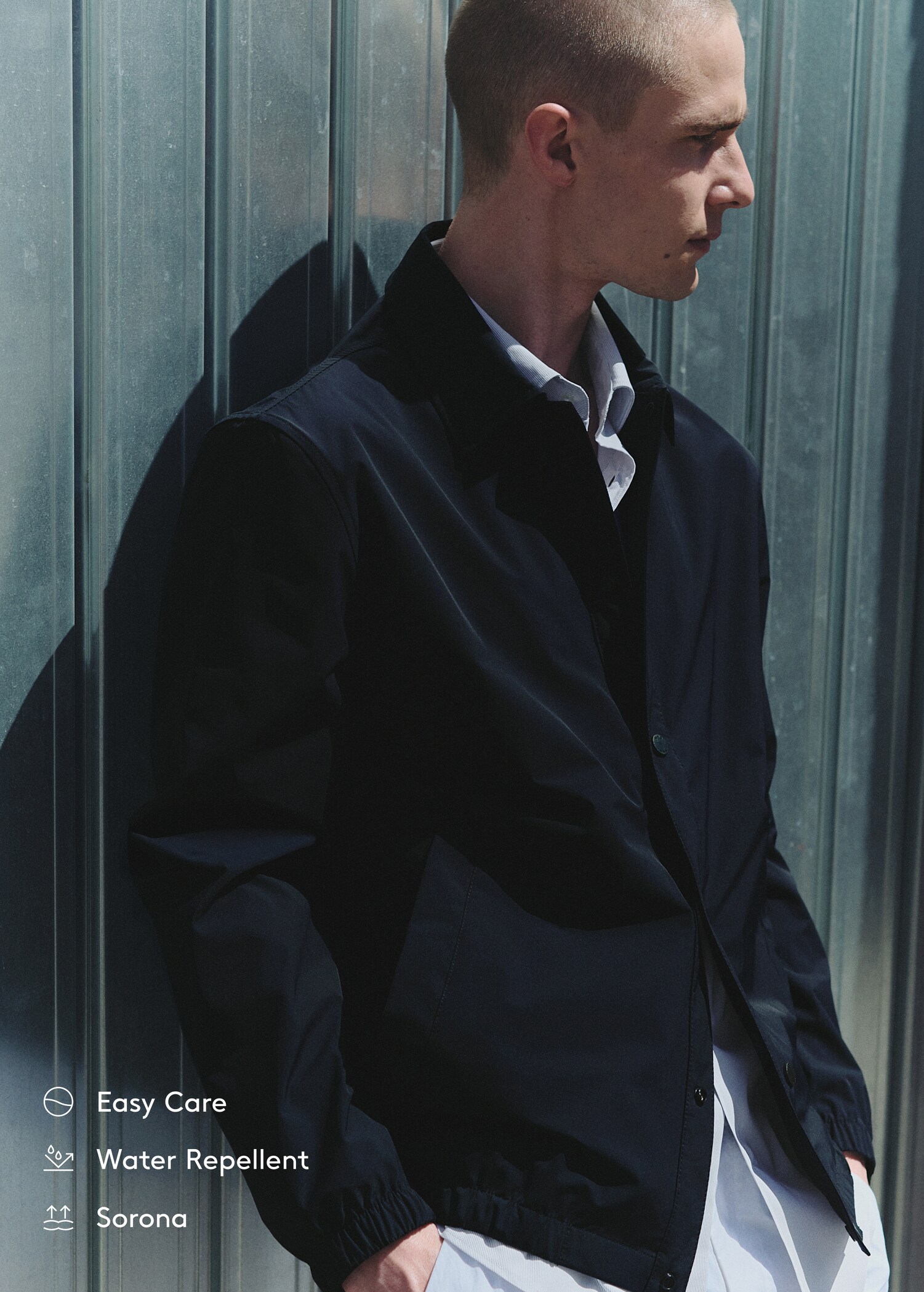 Lightweight water-repellent overshirt - Details of the article 3