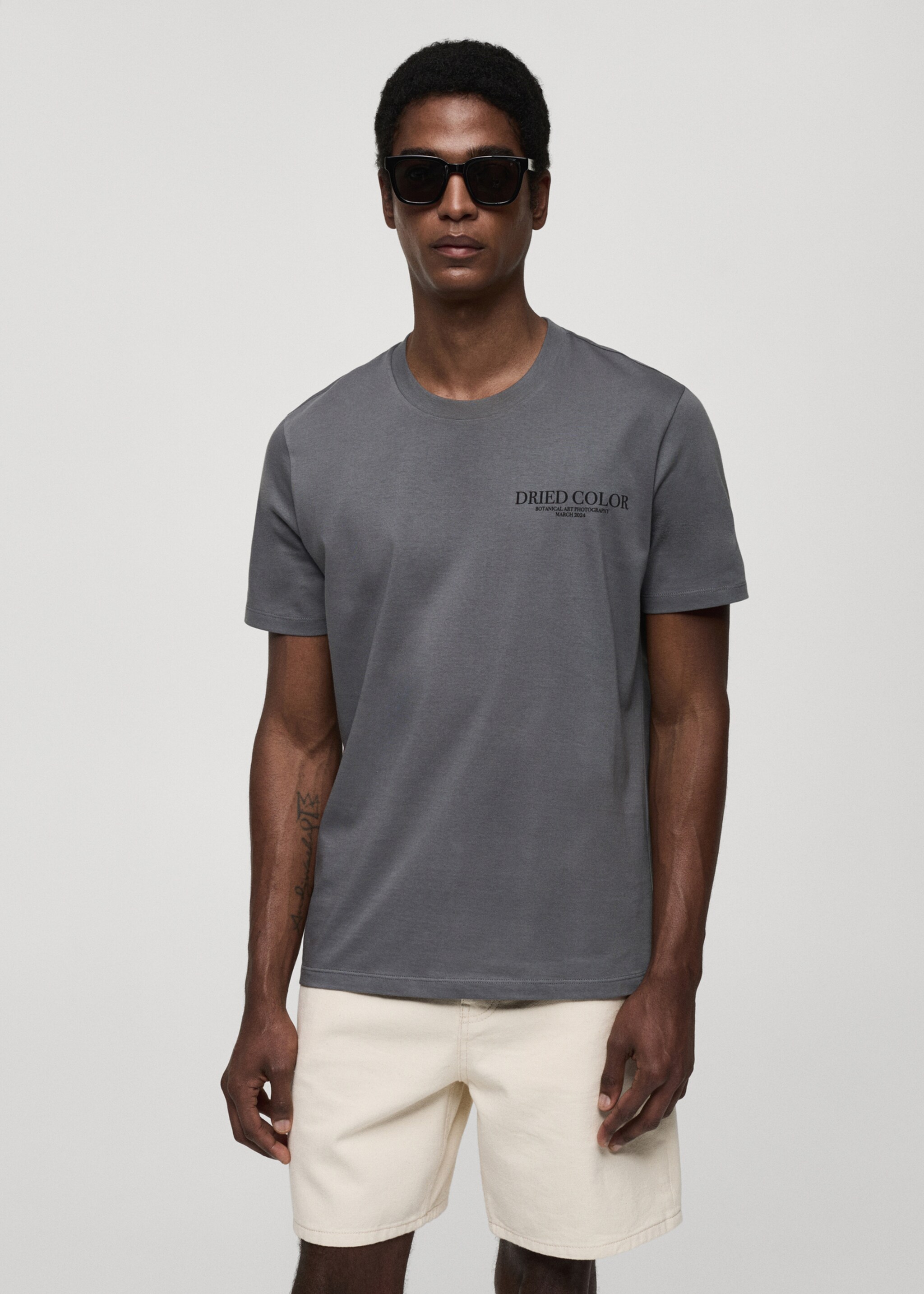 Printed slim-fit t-shirt - Medium plane