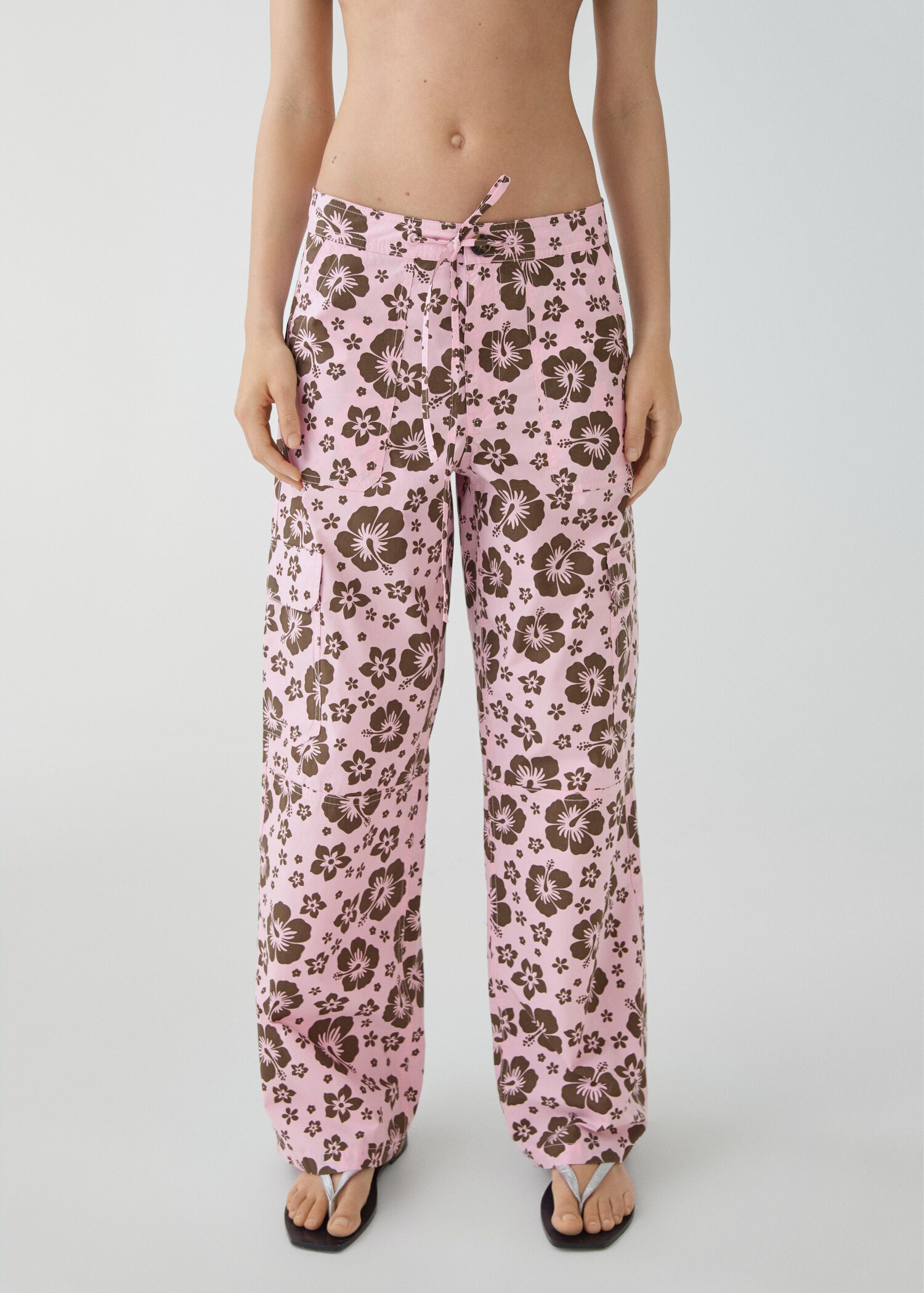 Flower print trousers - Medium plane