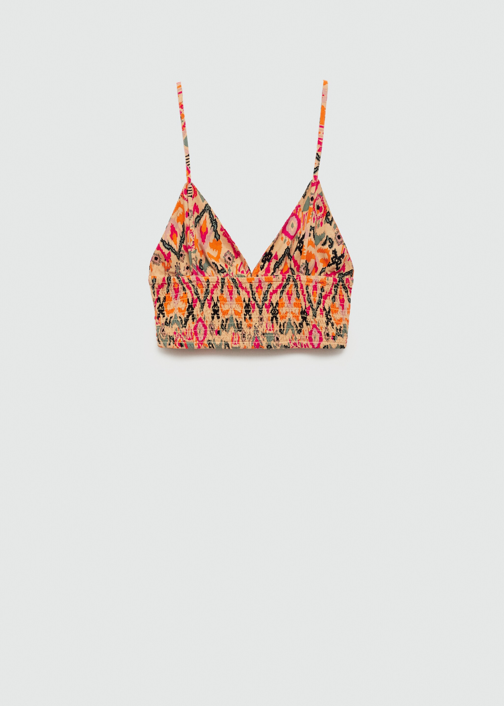 Bead printed top - Reverse of the article, Pastel Orange. Ref: 67059230-00.