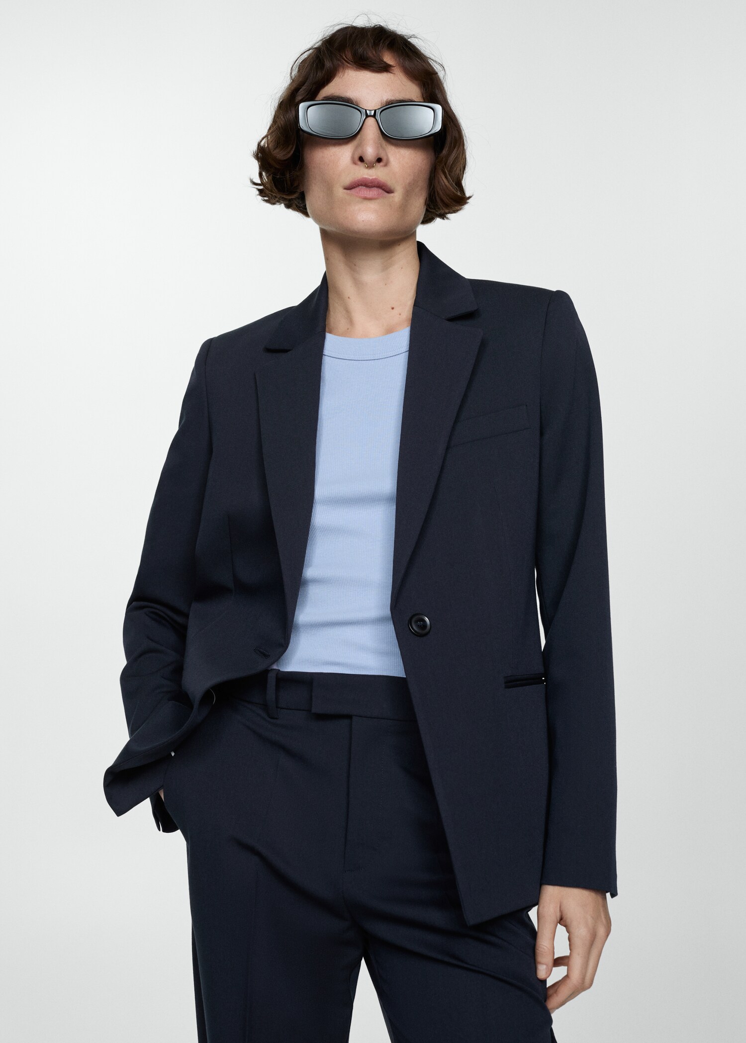 Fitted suit jacket - Medium plane