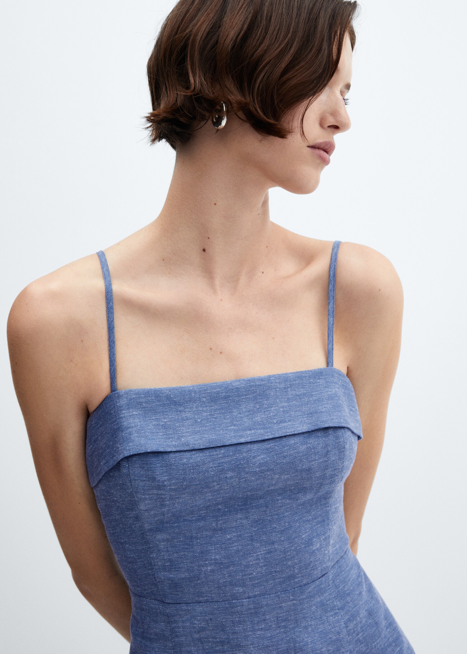 Linen strap dress - Details of the article 1