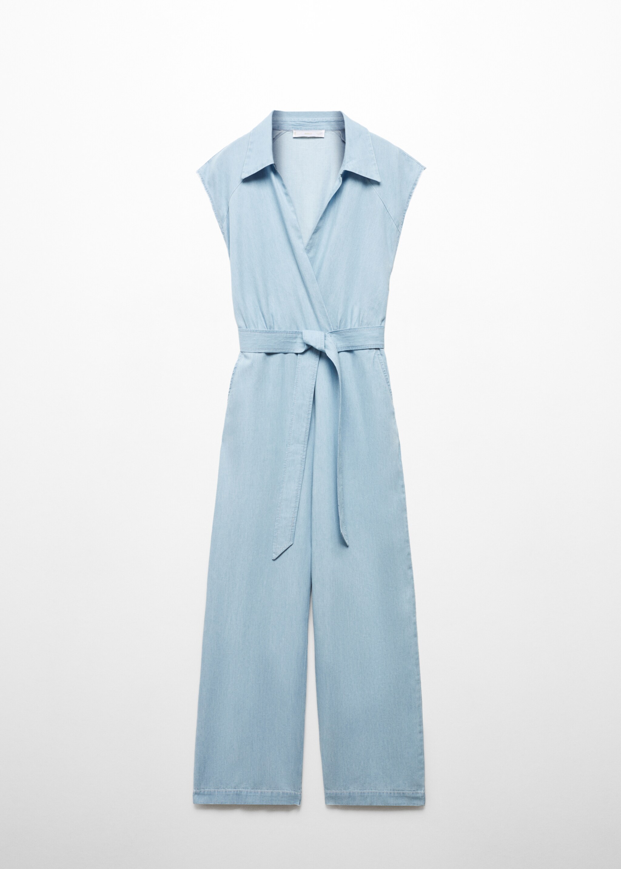 Denim jumpsuit belt - Article without model, Light Blue. Ref: 67060423-00.