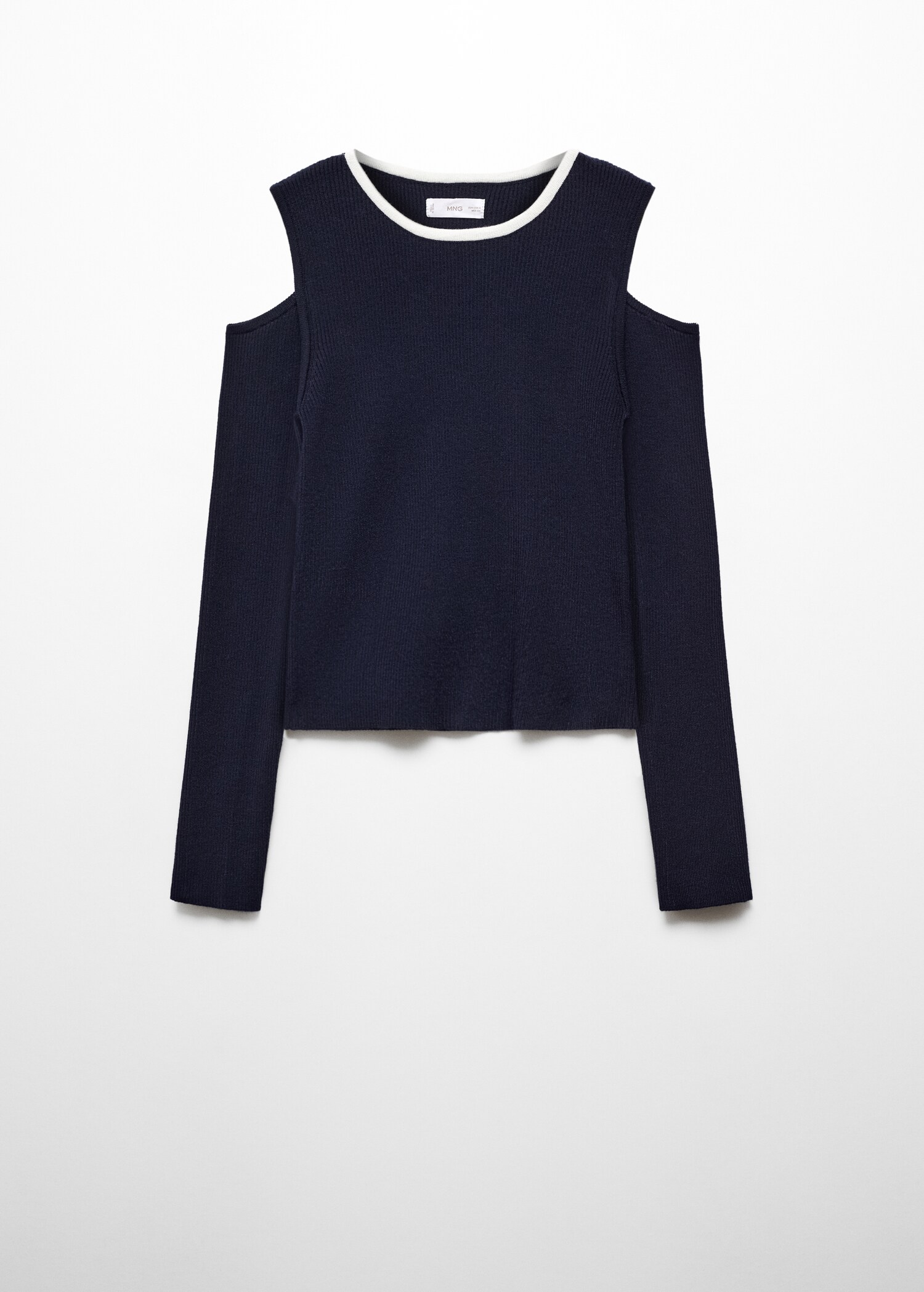 Ribbed sweater with slits - Article without model