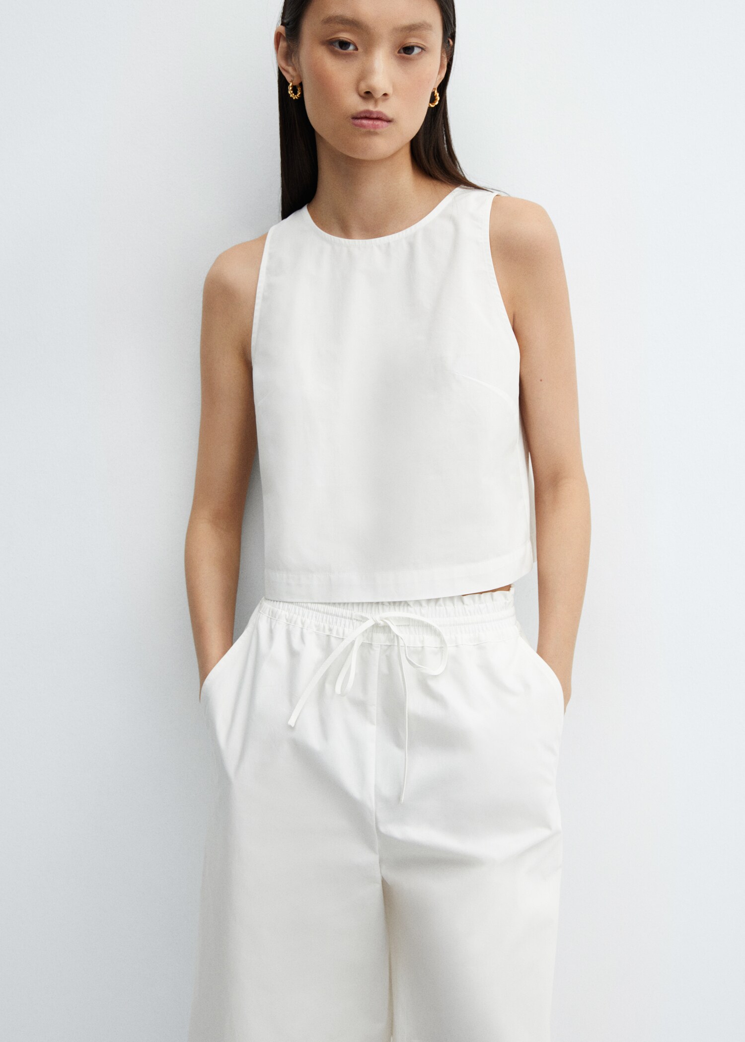 100% cotton culotte trousers - Details of the article 1