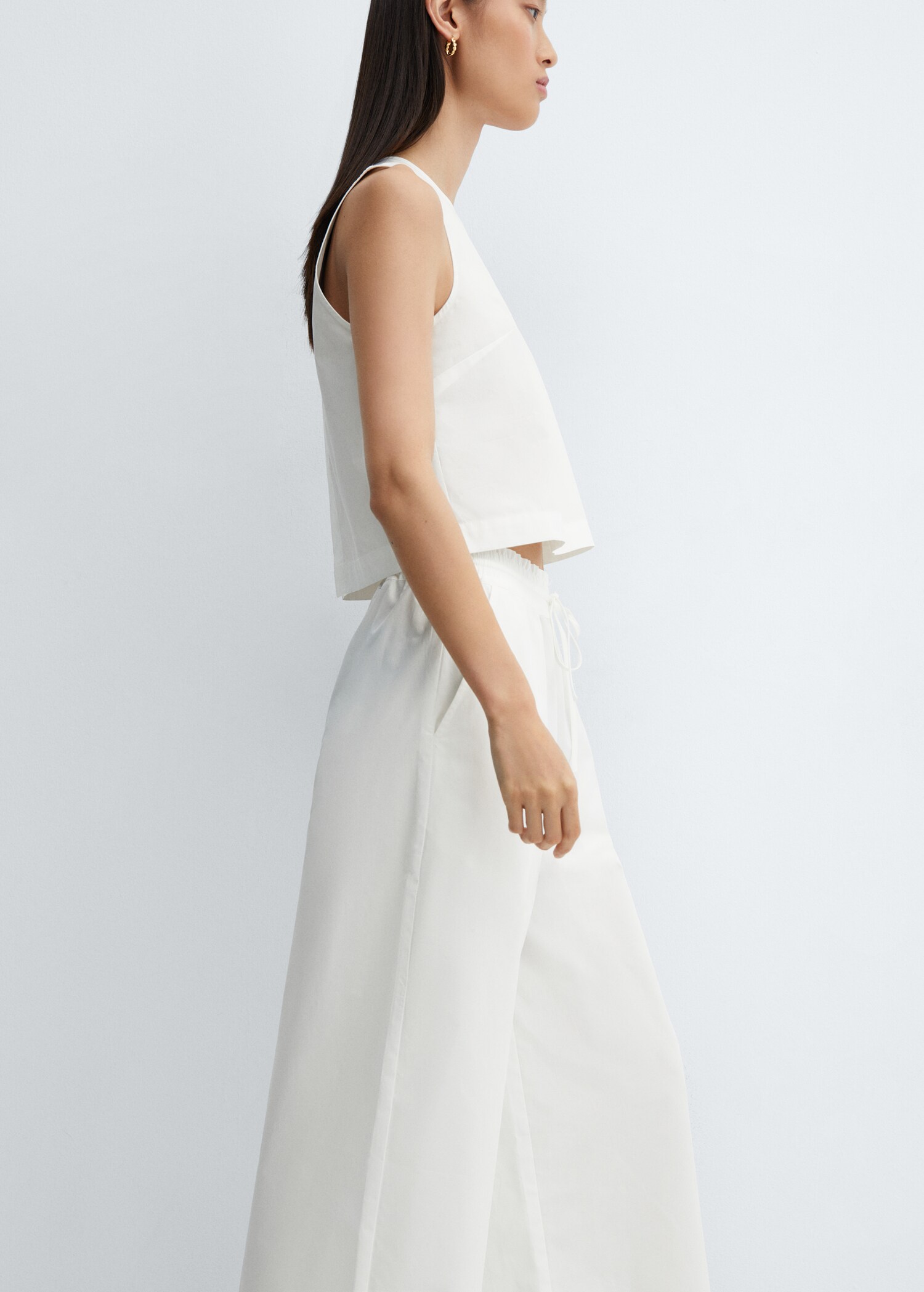 100% cotton culotte trousers - Details of the article 2