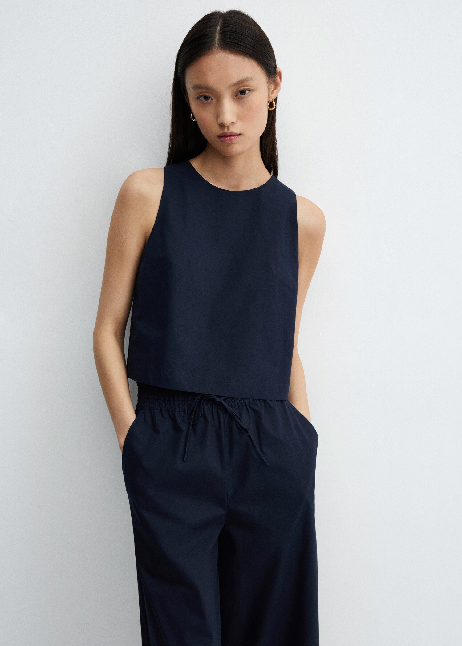 100% cotton culotte trousers - Details of the article 1