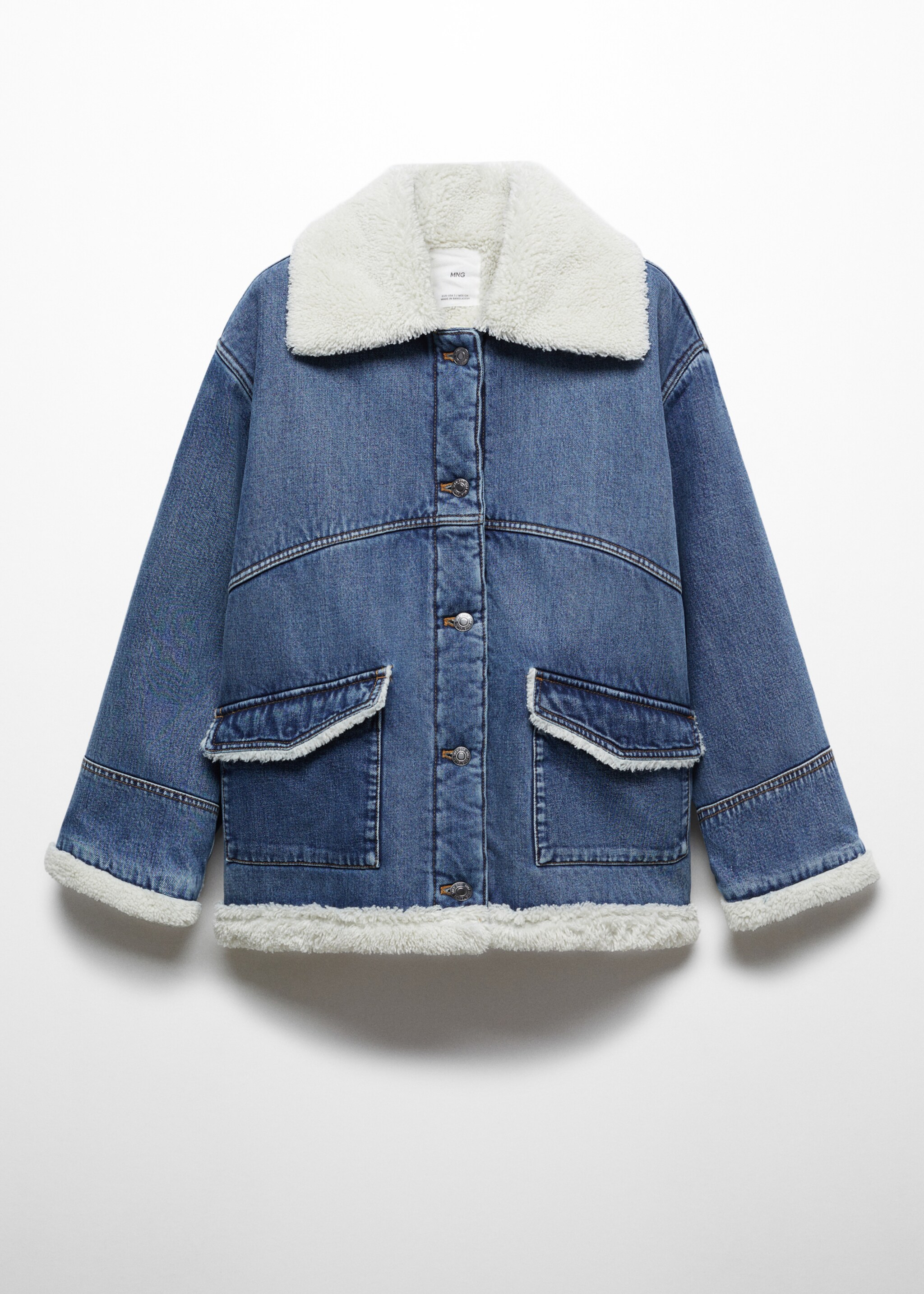 Oversized shearling-effect jacket - Article without model