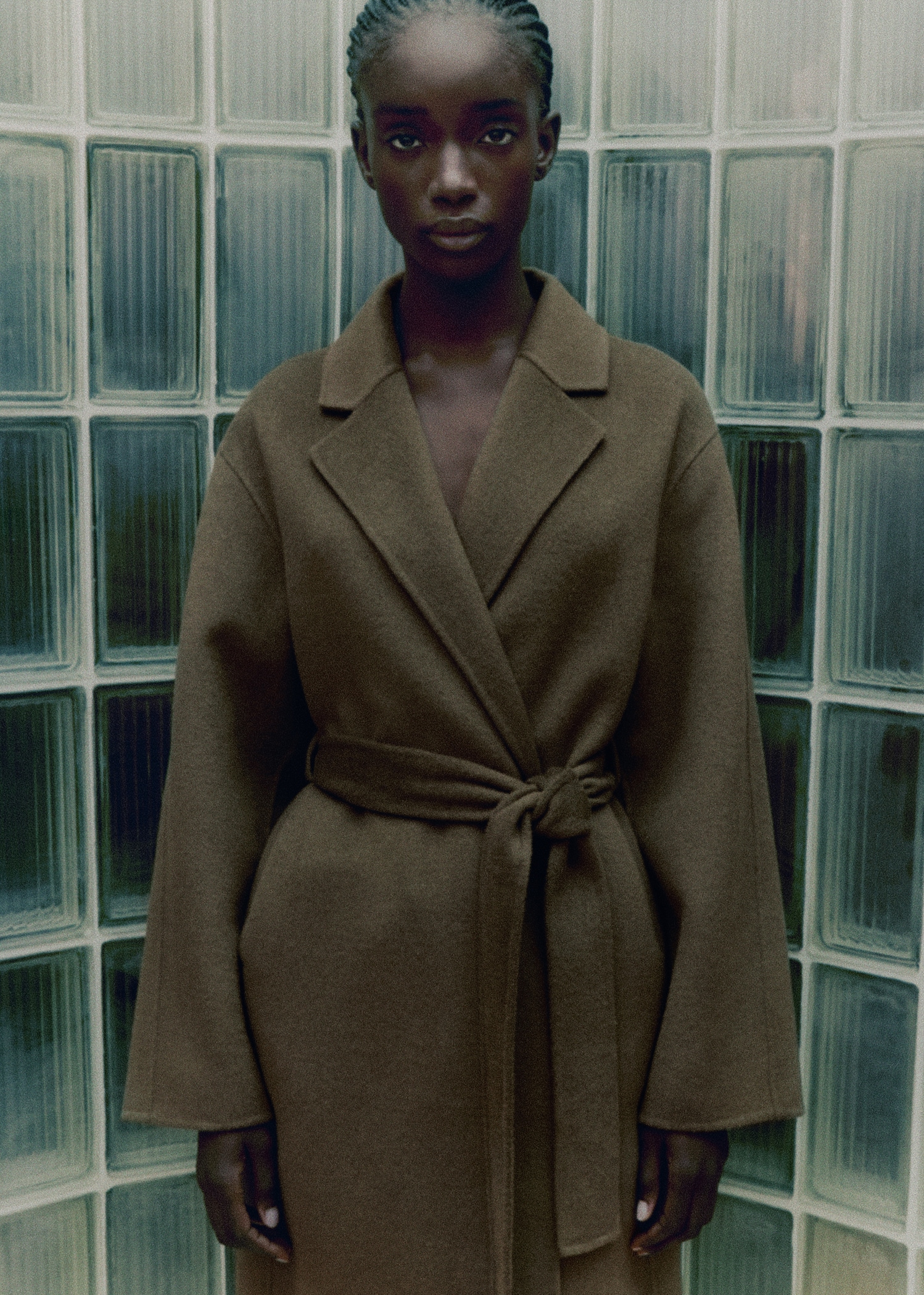 Femme Mango Manteau Femme Avec Ceinture Manteau En Laine Handmade