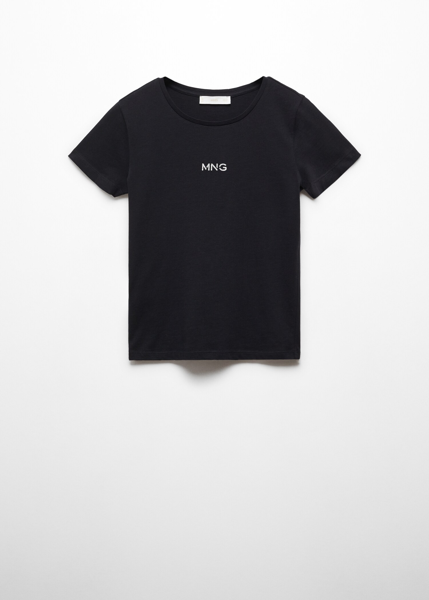 T-shirt met metallic logo - Artikel zonder model