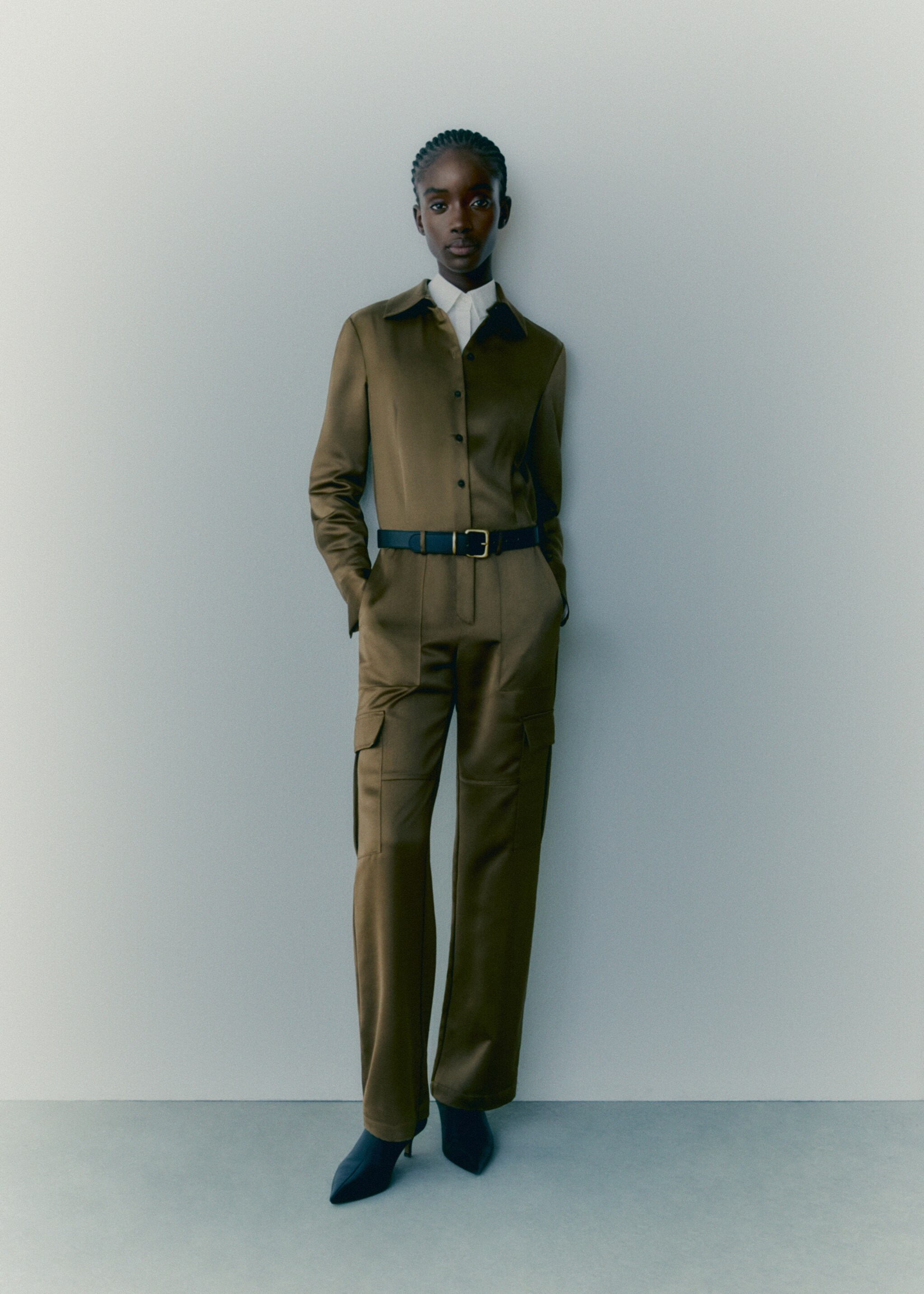 Satin cargo jumpsuit - Details of the article 6