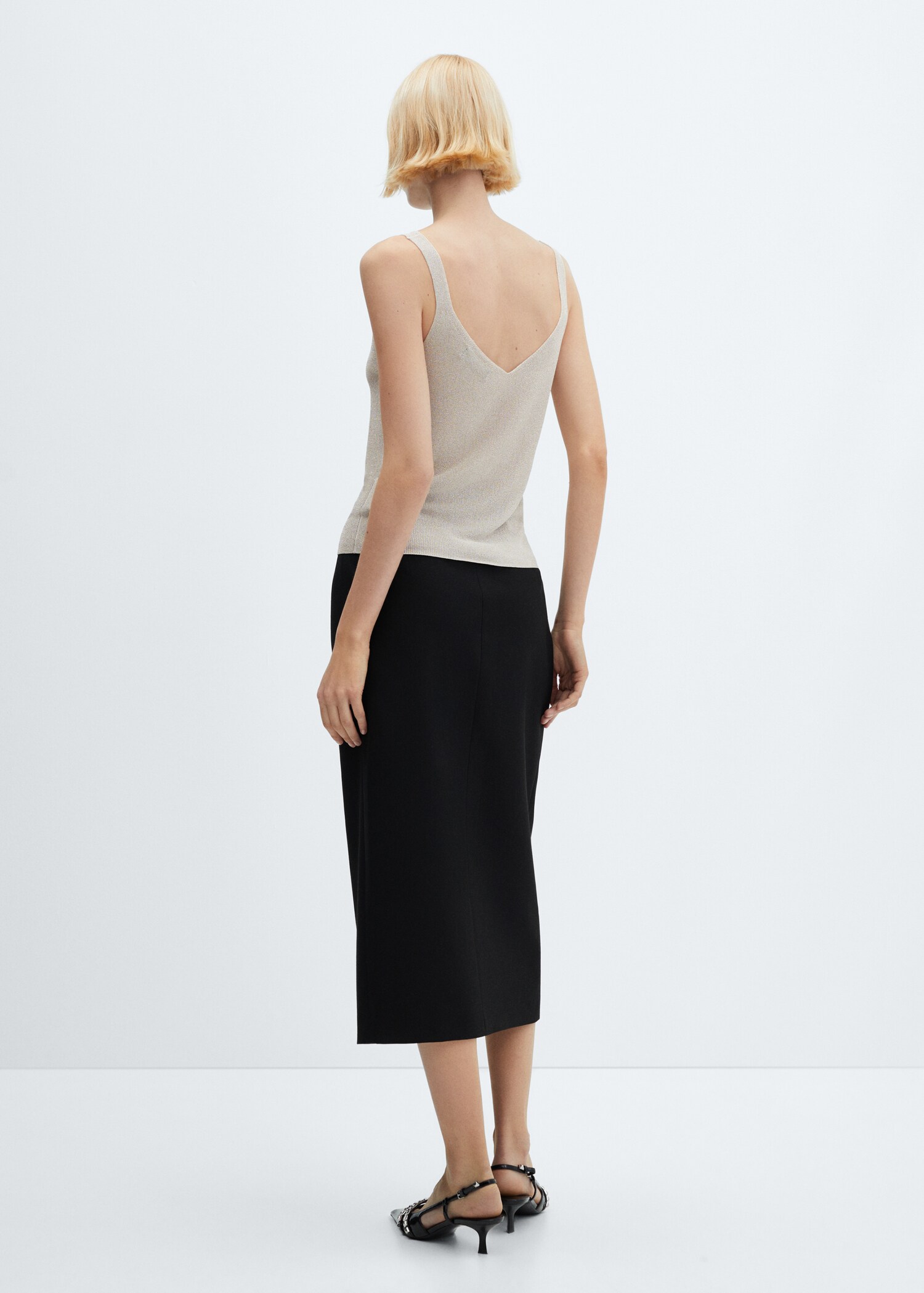 Lurex knitted top - Reverse of the article