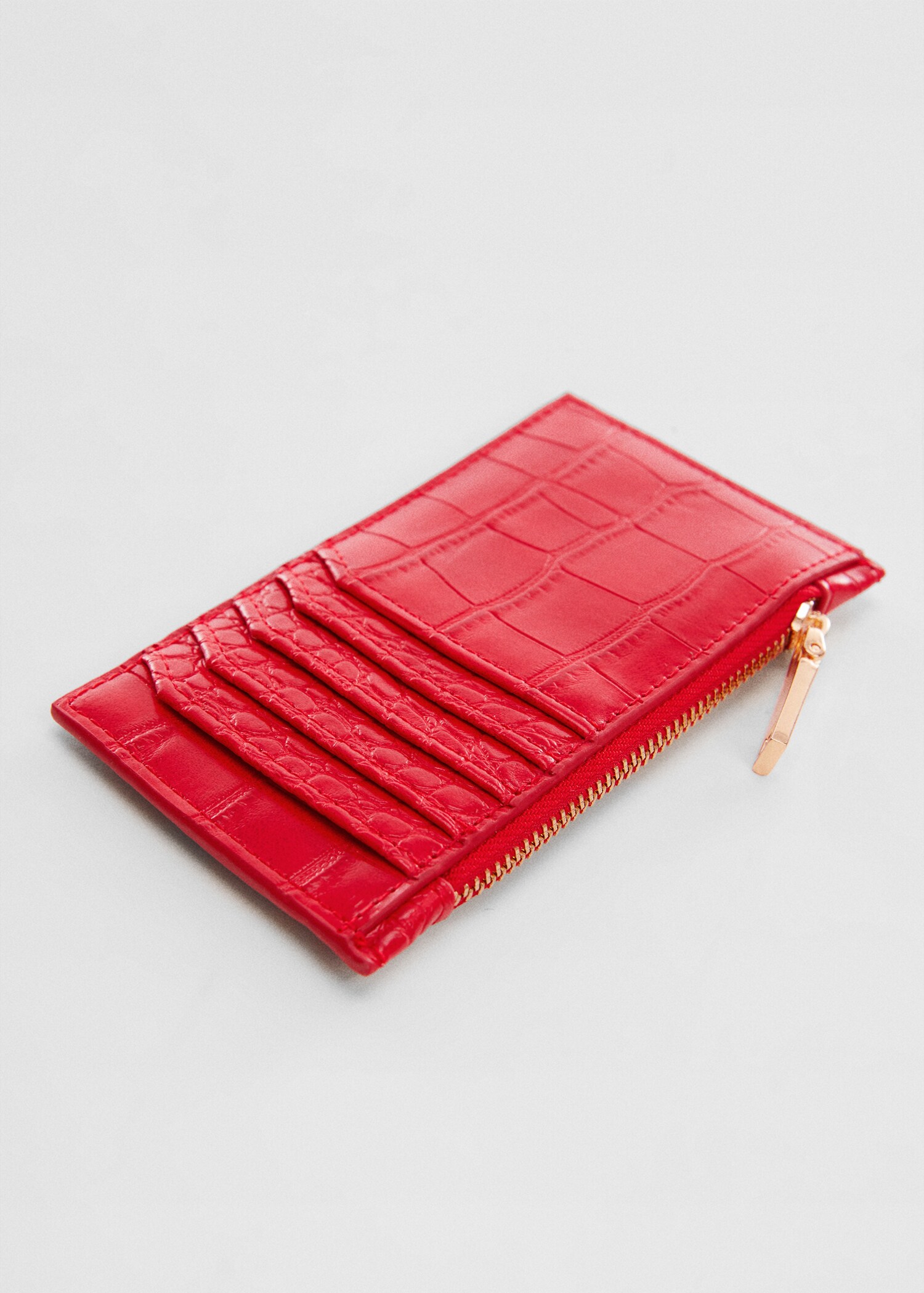 Animal print effect card holder - Medium plane