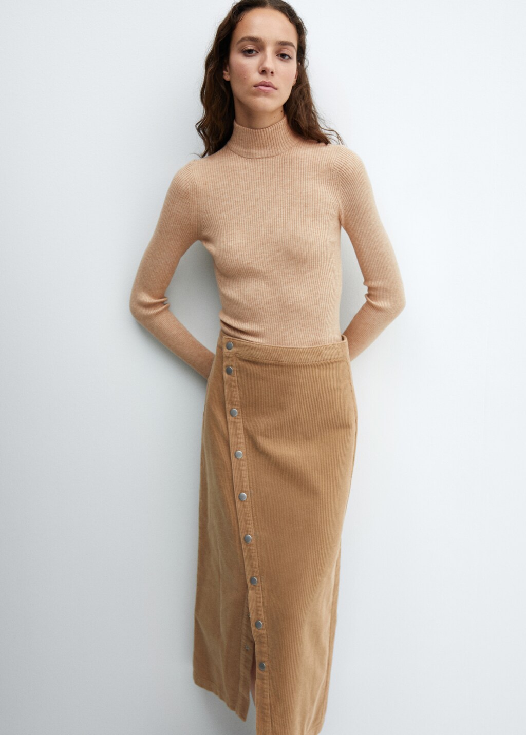 Turtleneck ribbed sweater