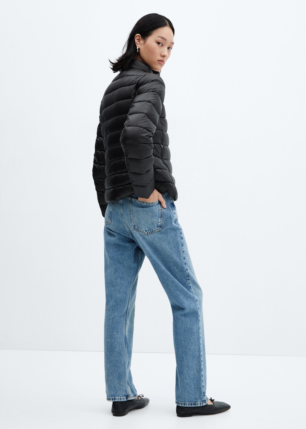 Quilted feather coat outlet