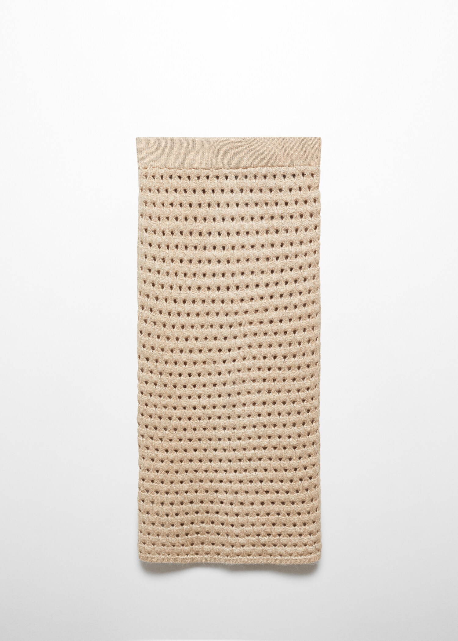 Knitted skirt with openwork details - Article without model