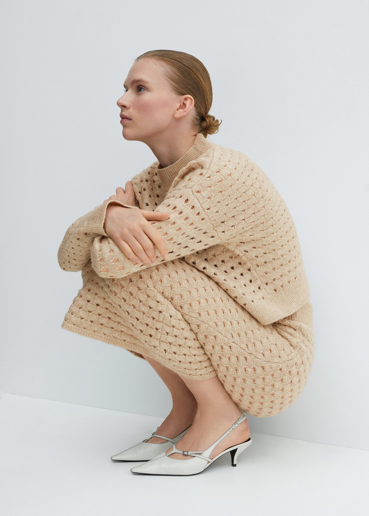 Knitted skirt with openwork details - Details of the article 2