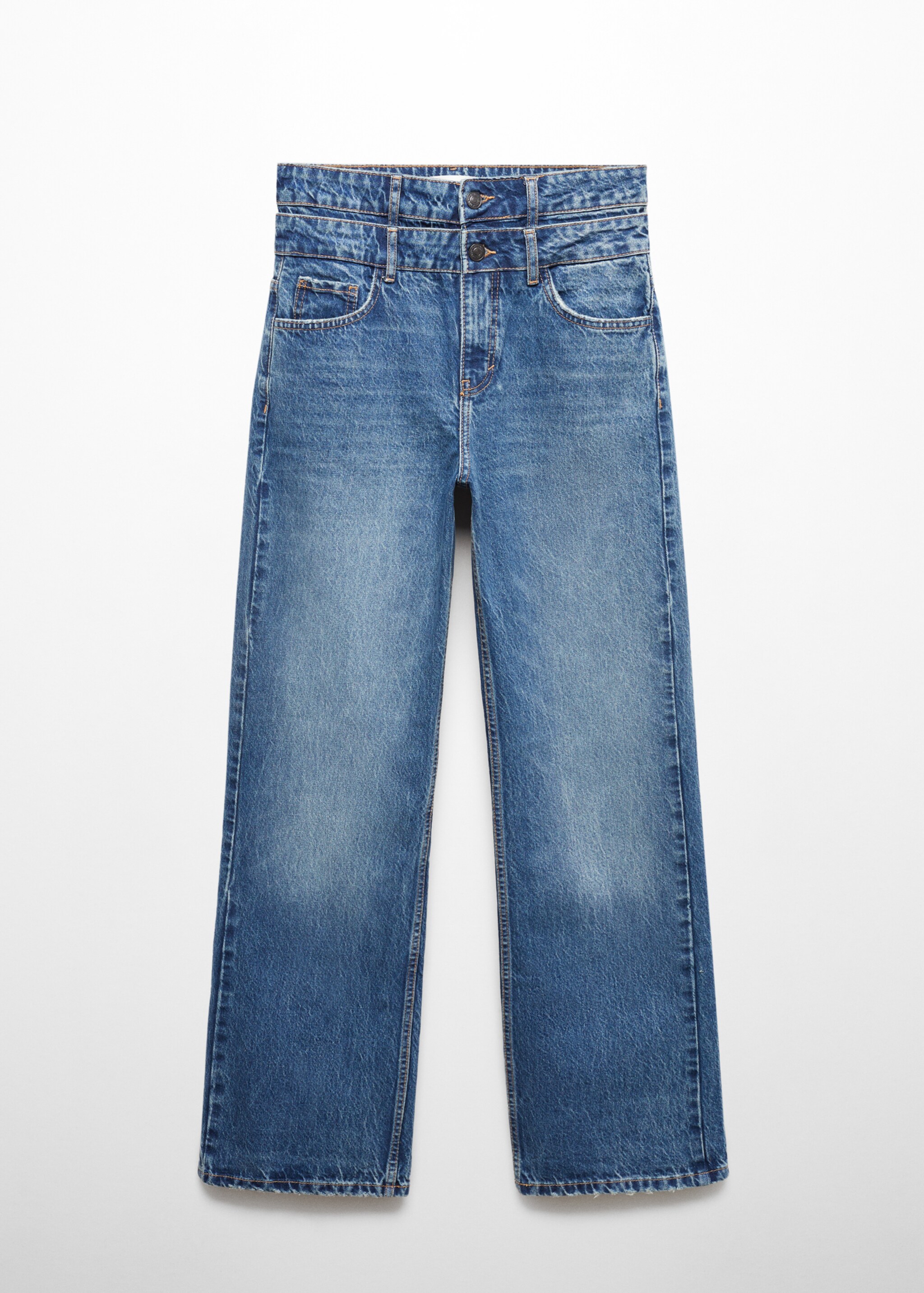 Double-waist straight jeans - Article without model