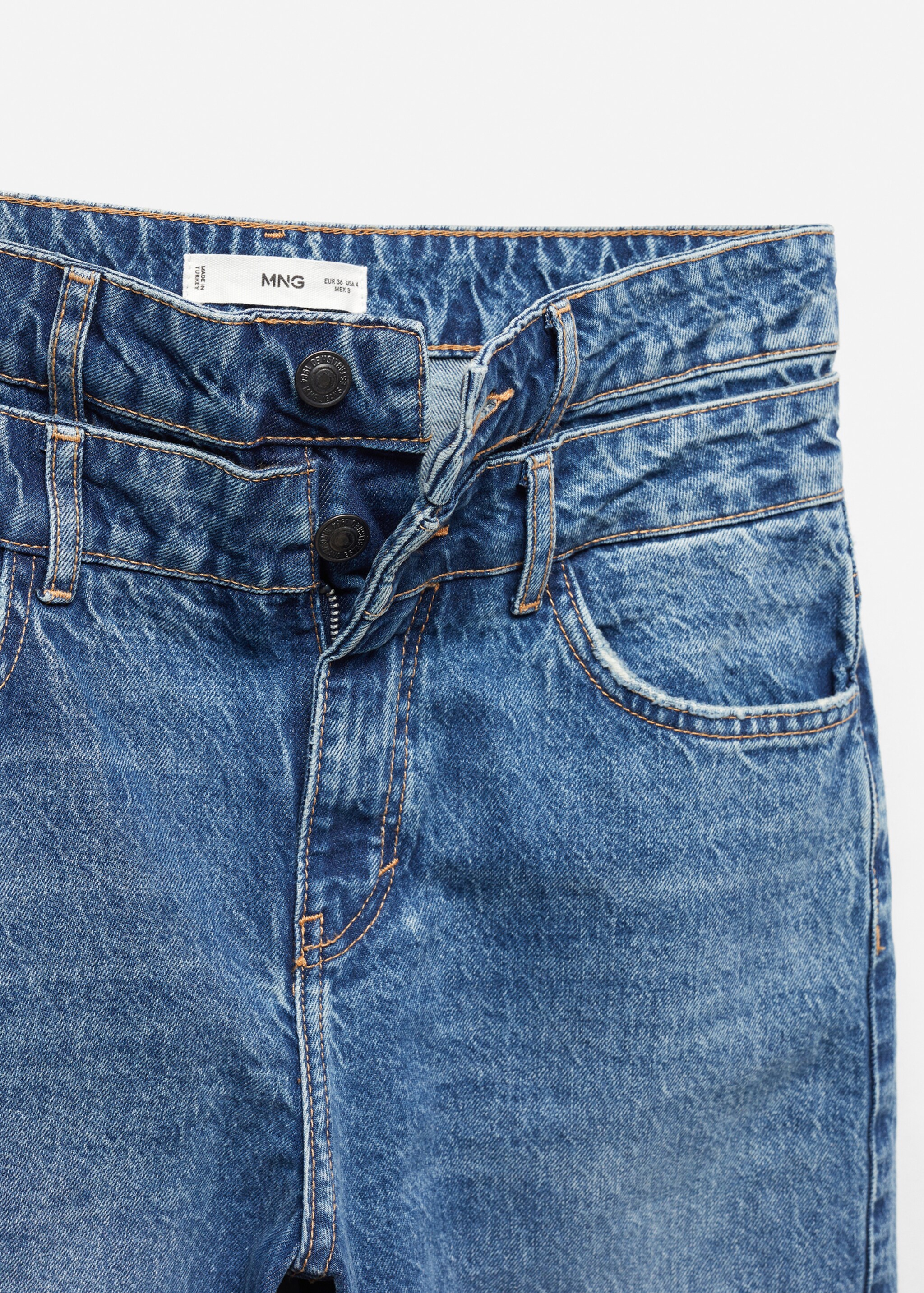 Double-waist straight jeans - Details of the article 8
