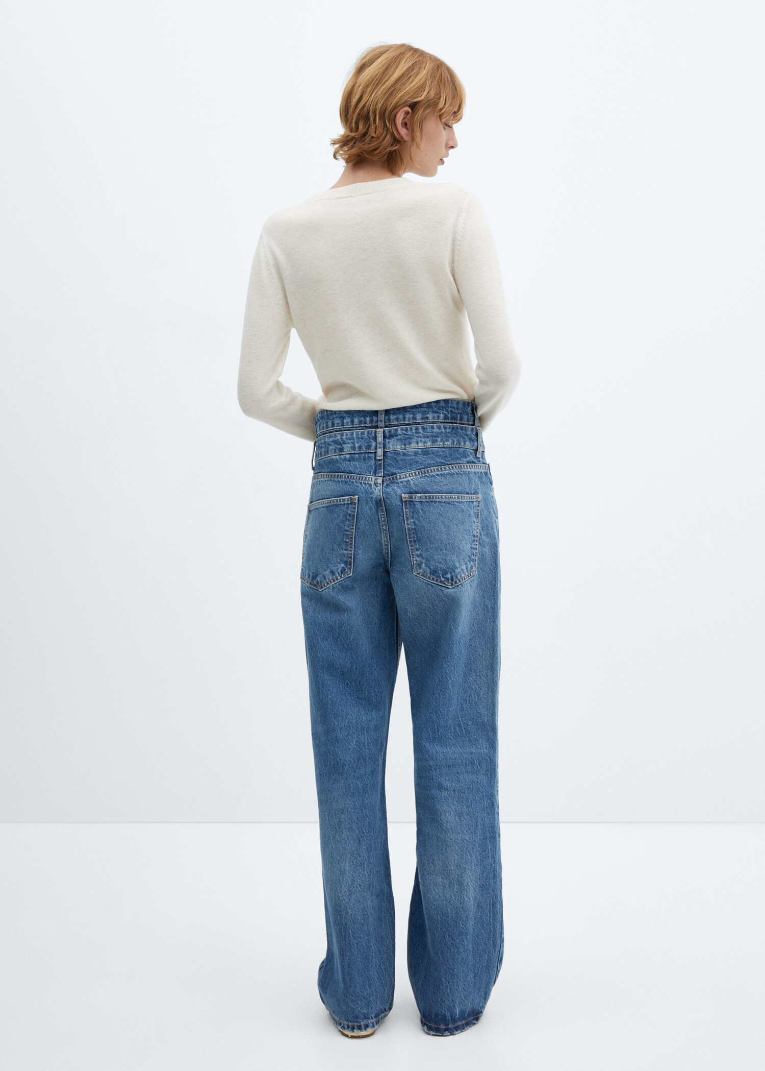 Jean droit double taille - Verso de l’article