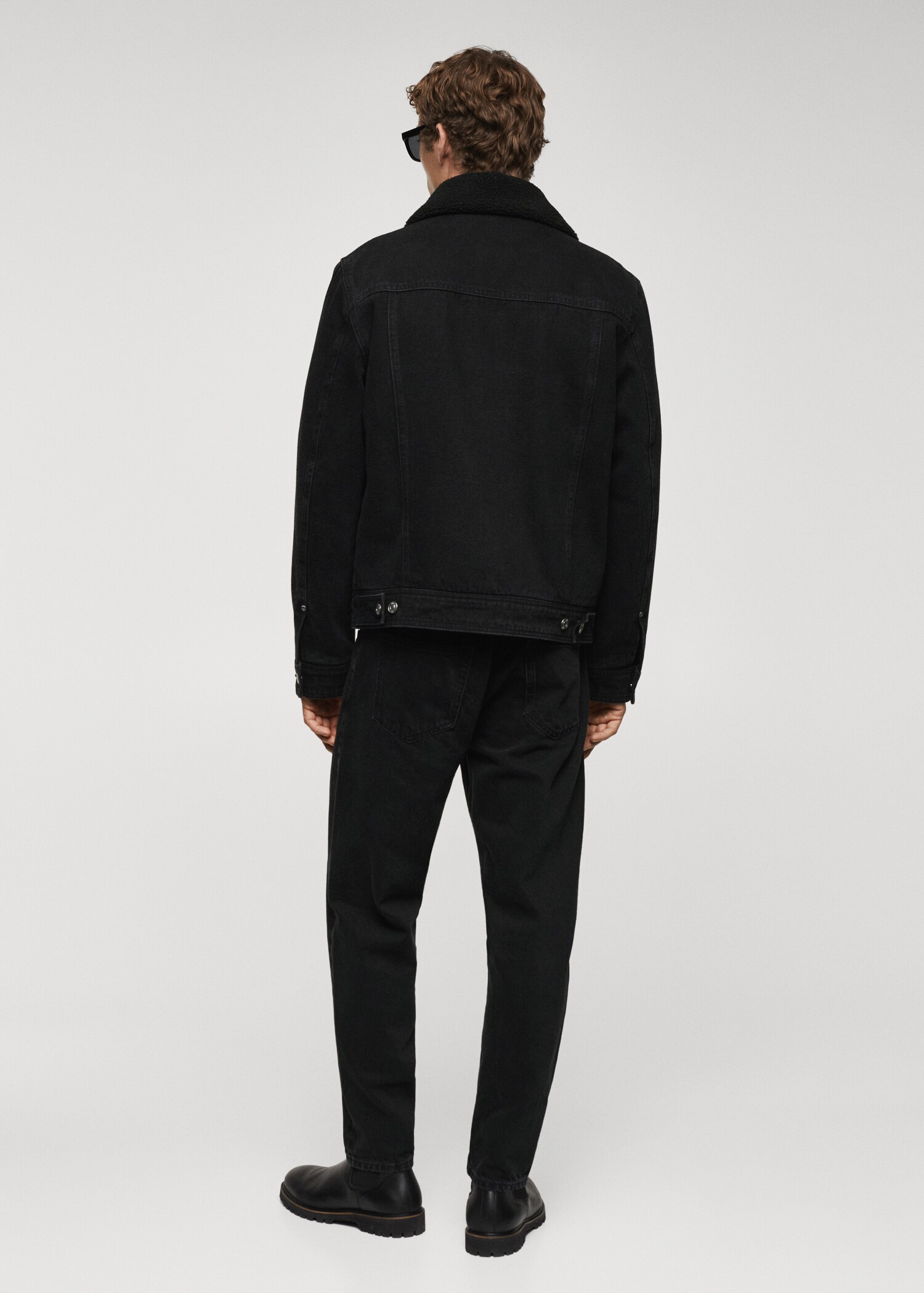 Shearling denim jacket - Reverse of the article