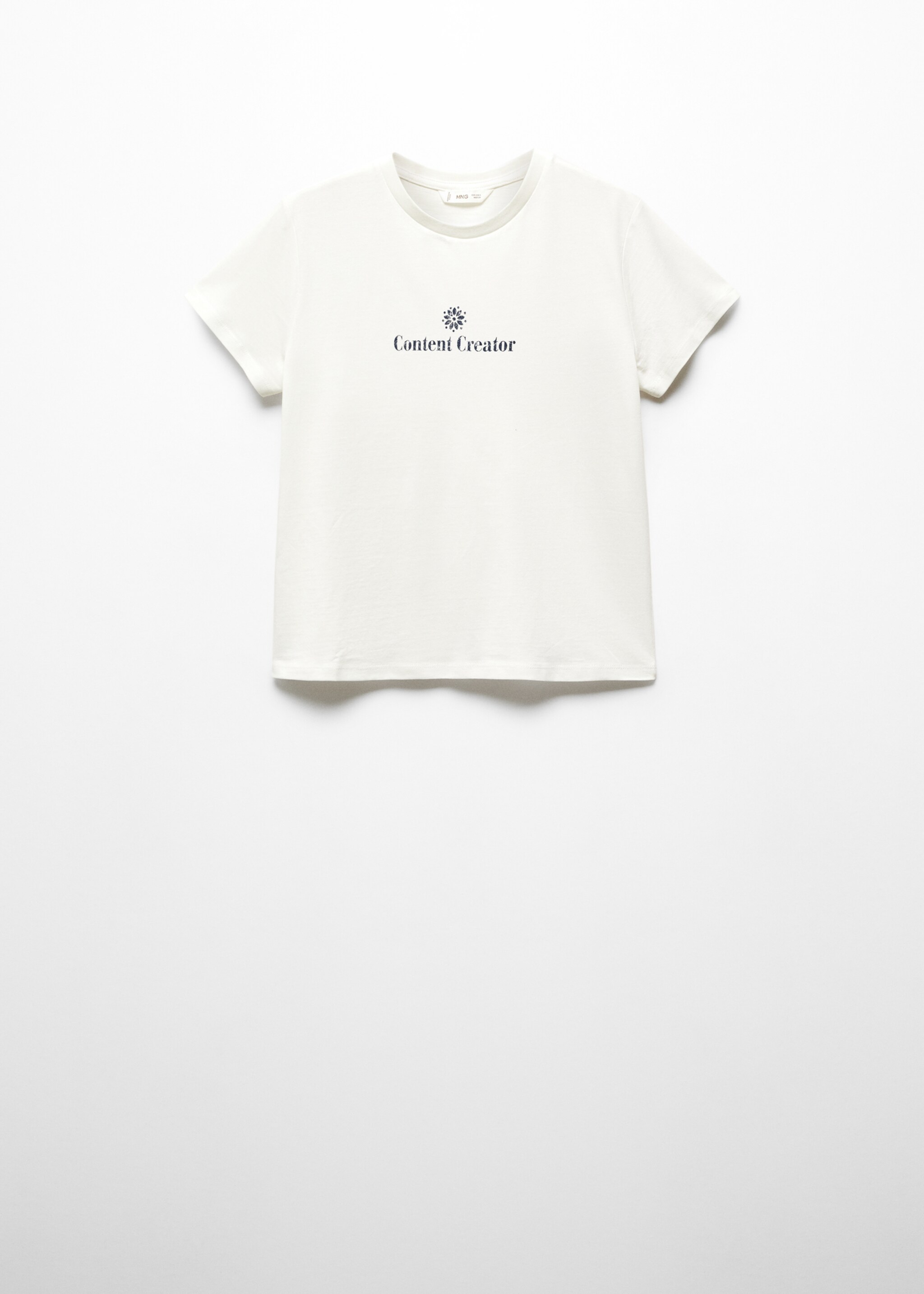 T-shirt message imprimé - Article sans modèle, Blanc cassé. Ref: 67060633-00.