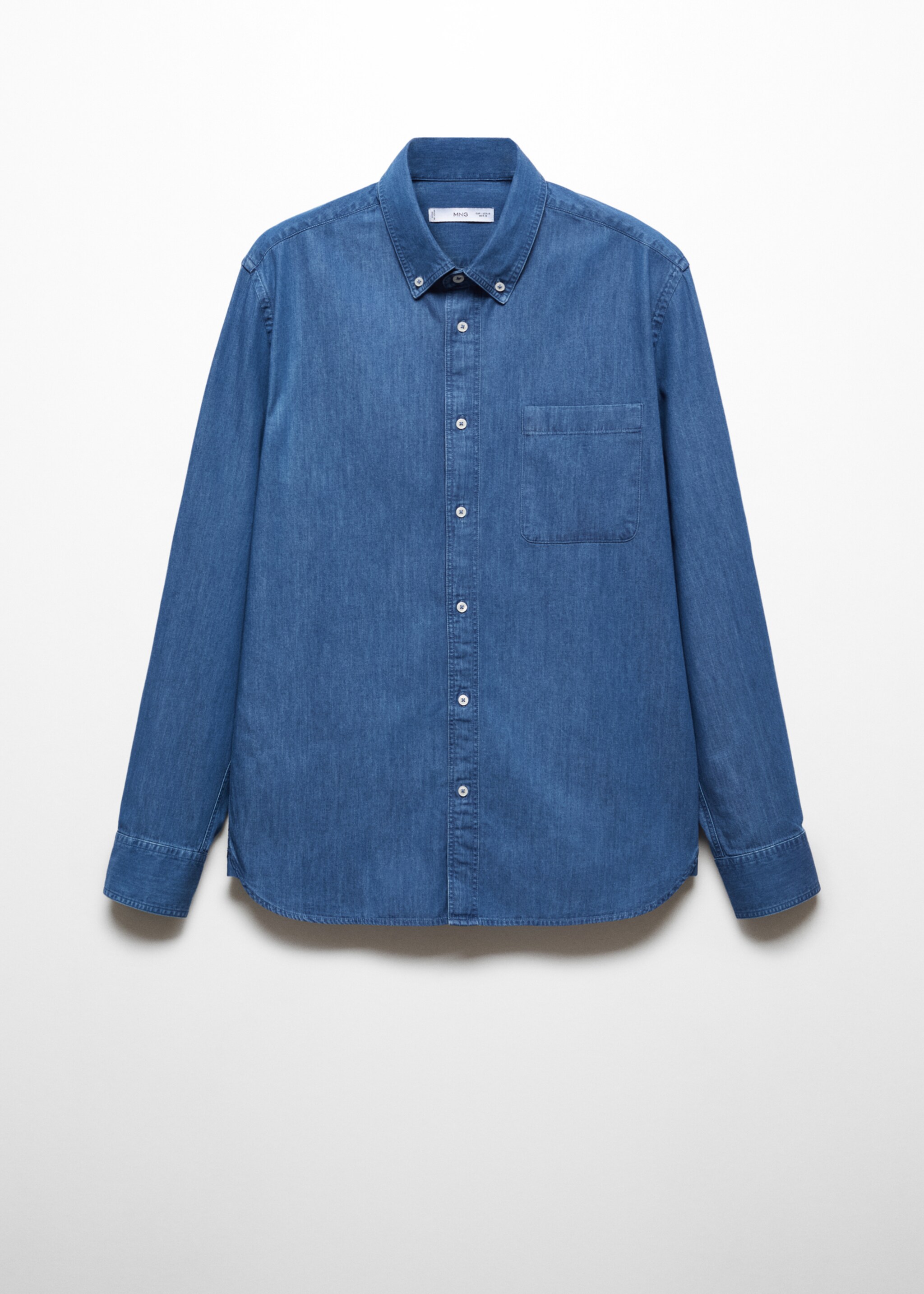 Classic-fit chambray cotton shirt - Article without model