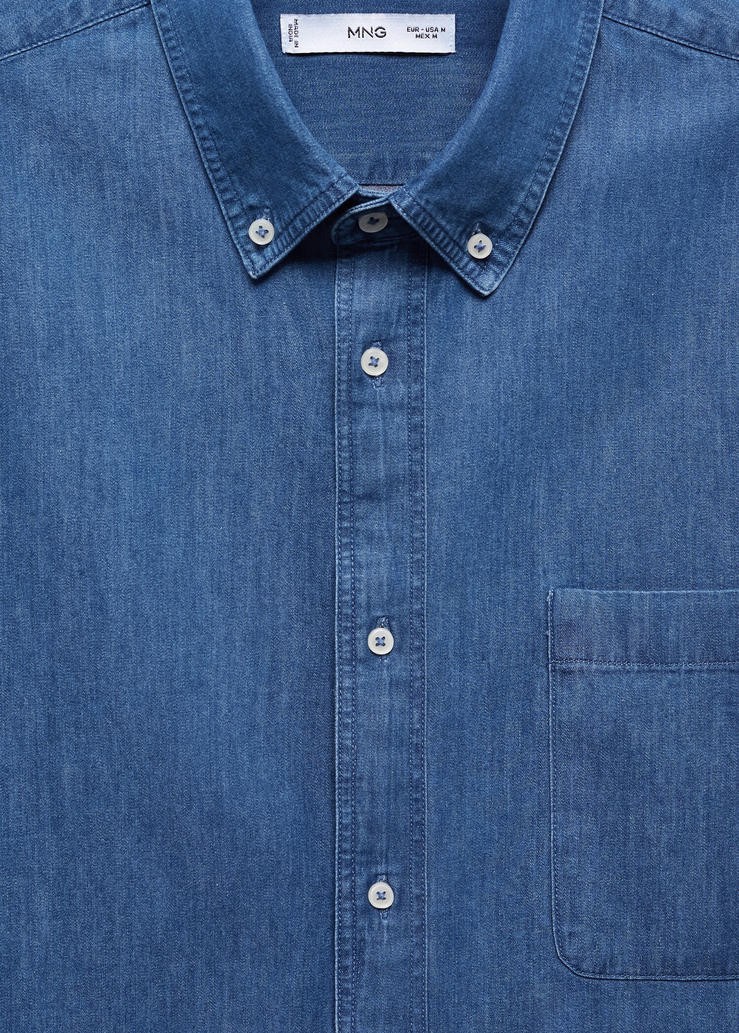 Chambray katoenen classic-fit overhemd - Detail van het artikel 8