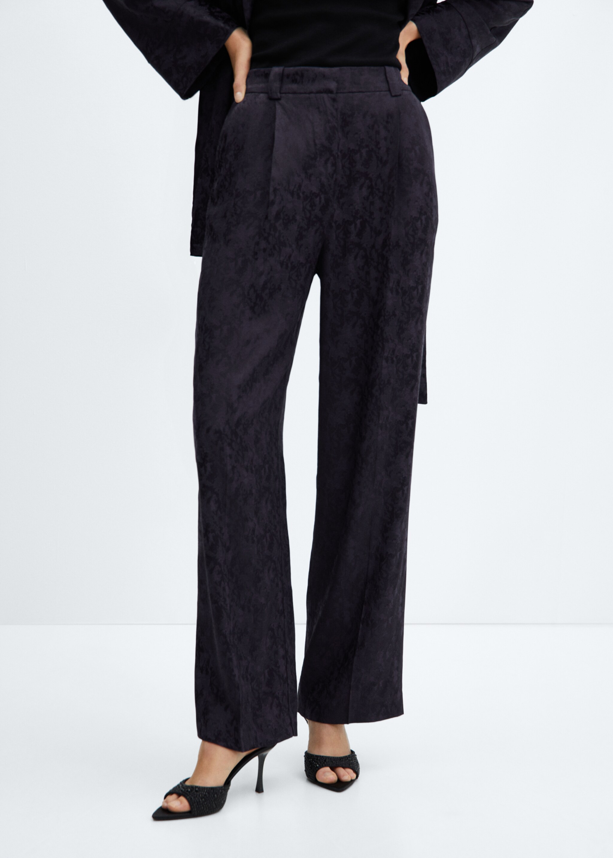 Jacquard suit trousers - Medium plane