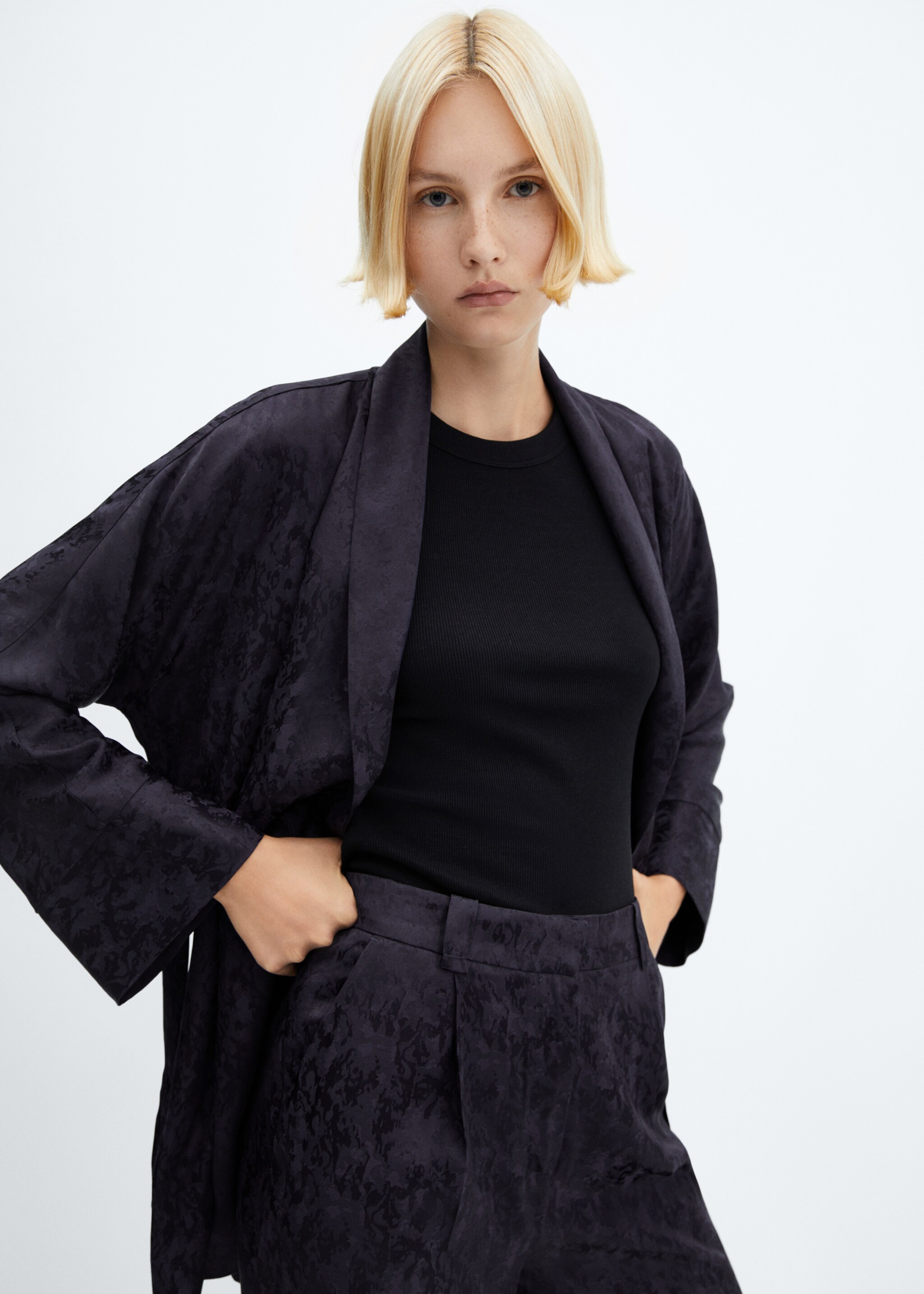 Jacquard suit trousers - Details of the article 1
