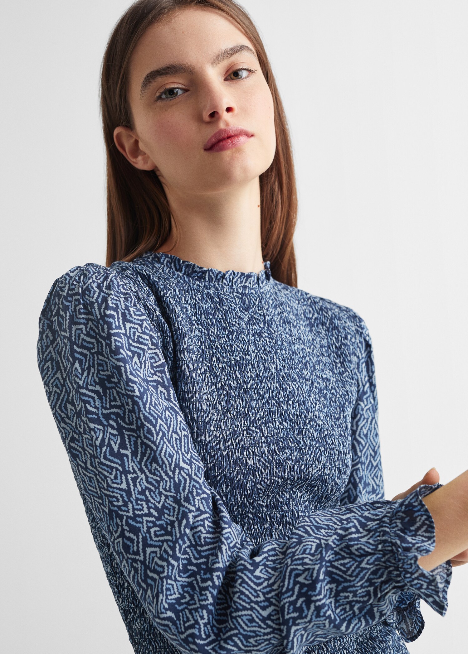 Robe froncée imprimée - Détail de l'article 1