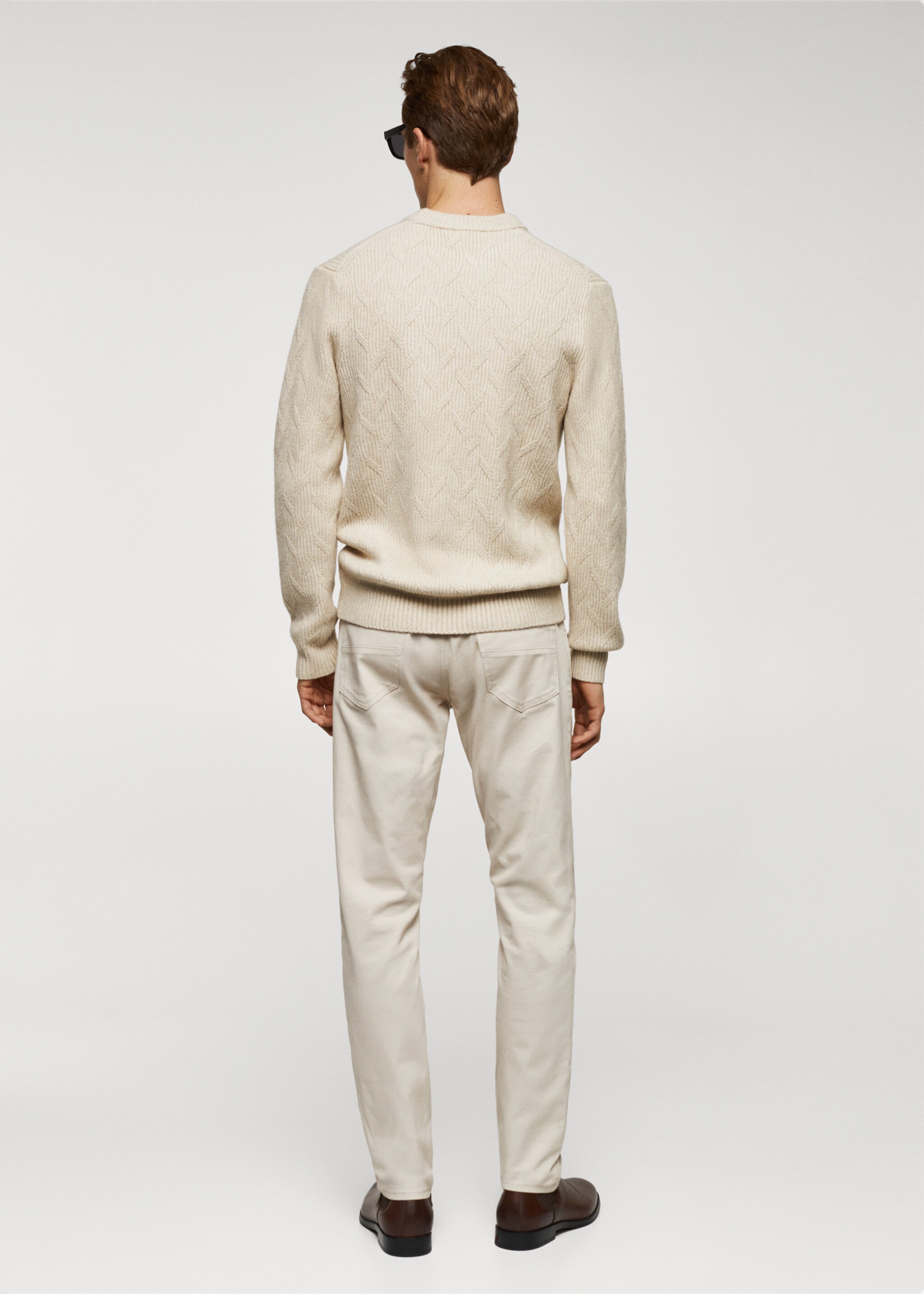 Pullover maglia intrecciato - Retro dell'articolo