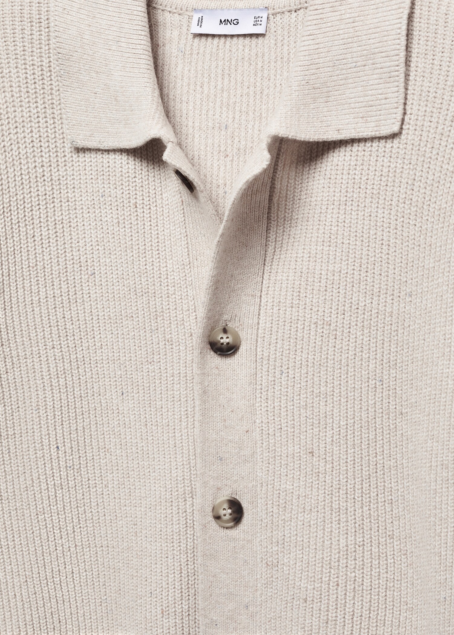 Buttoned ribbed cardigan - Details of the article 8